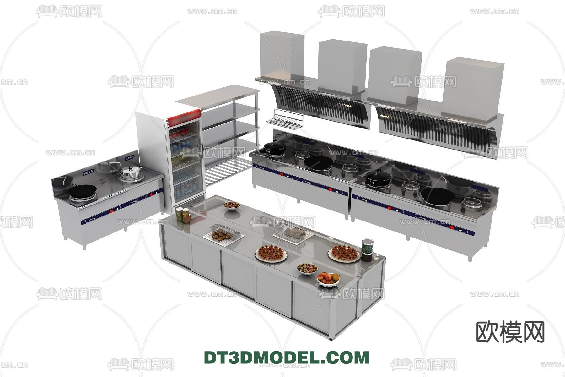 Kitchen for Restaurant - 3D Models - 055
