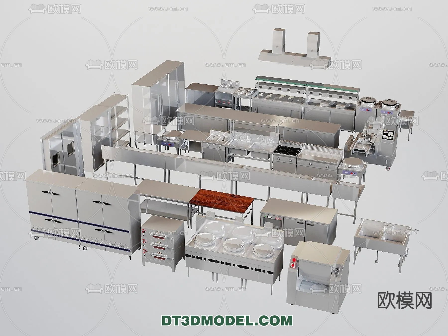 Kitchen for Restaurant - 3D Models - 058