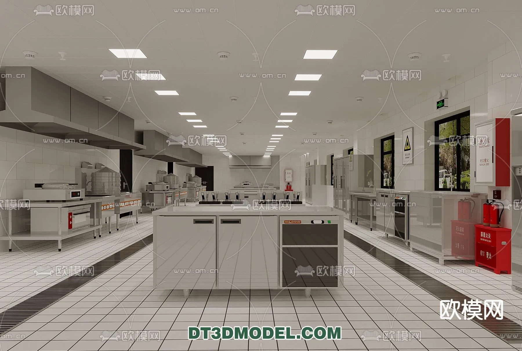 Kitchen for Restaurant - 3D Models - 065