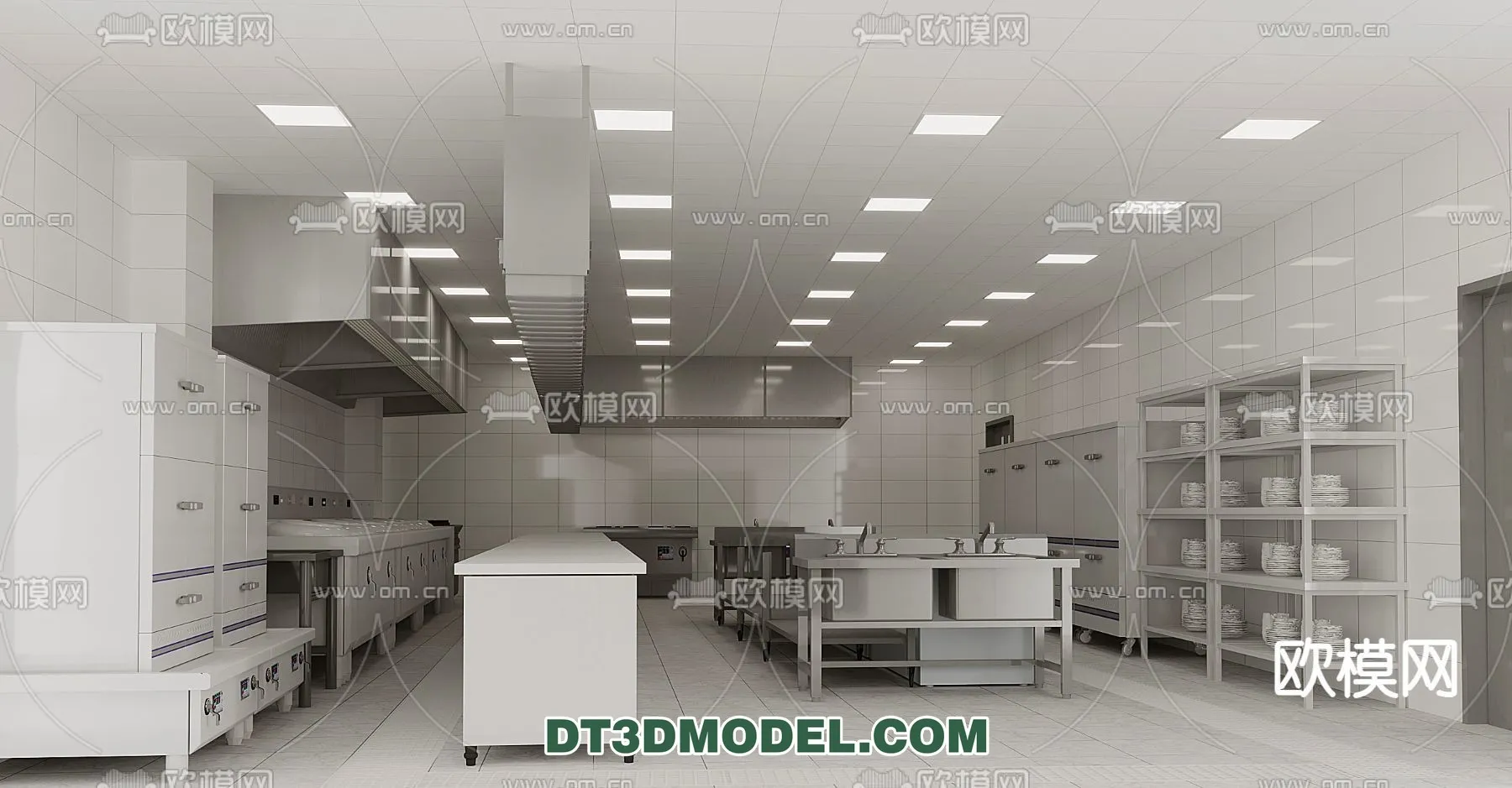 Kitchen for Restaurant - 3D Models - 066