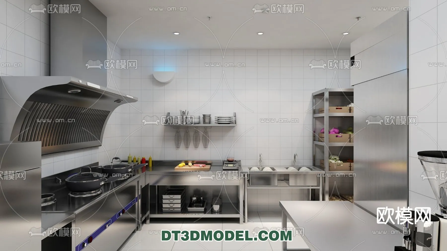Kitchen for Restaurant - 3D Models - 068
