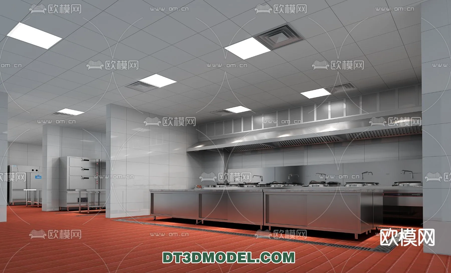 Kitchen for Restaurant - 3D Models - 069