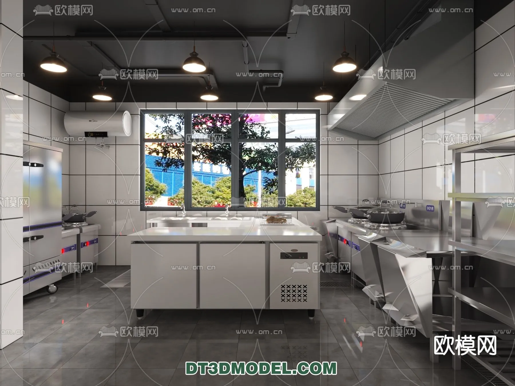 Kitchen for Restaurant - 3D Models - 070