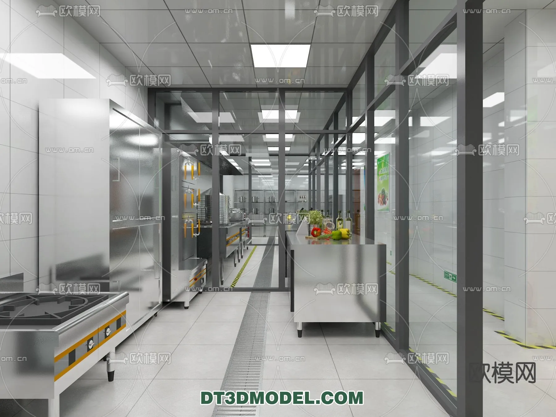 Kitchen for Restaurant - 3D Models - 072