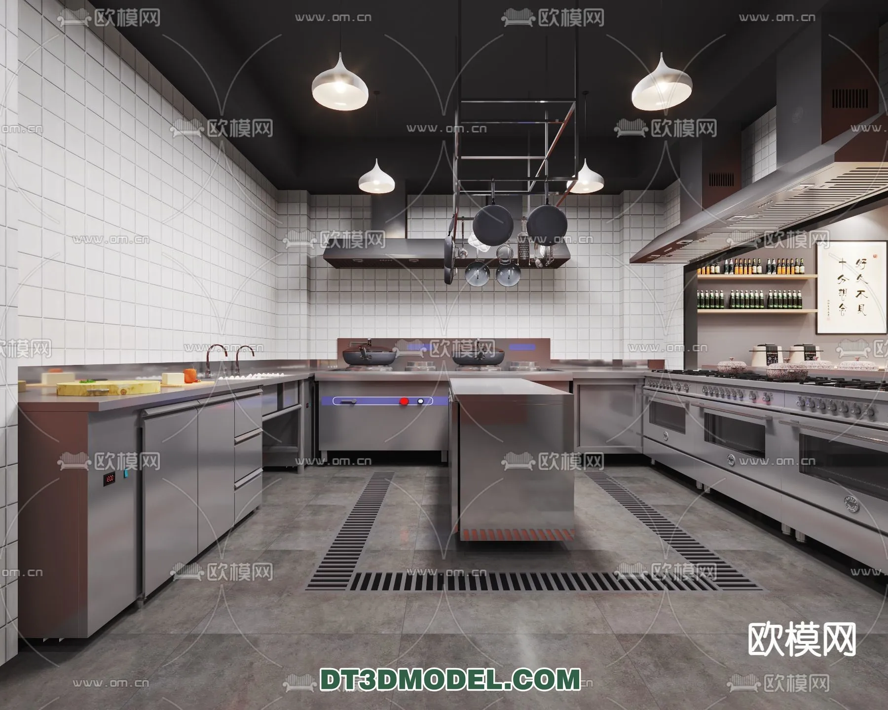 Kitchen for Restaurant - 3D Models - 073