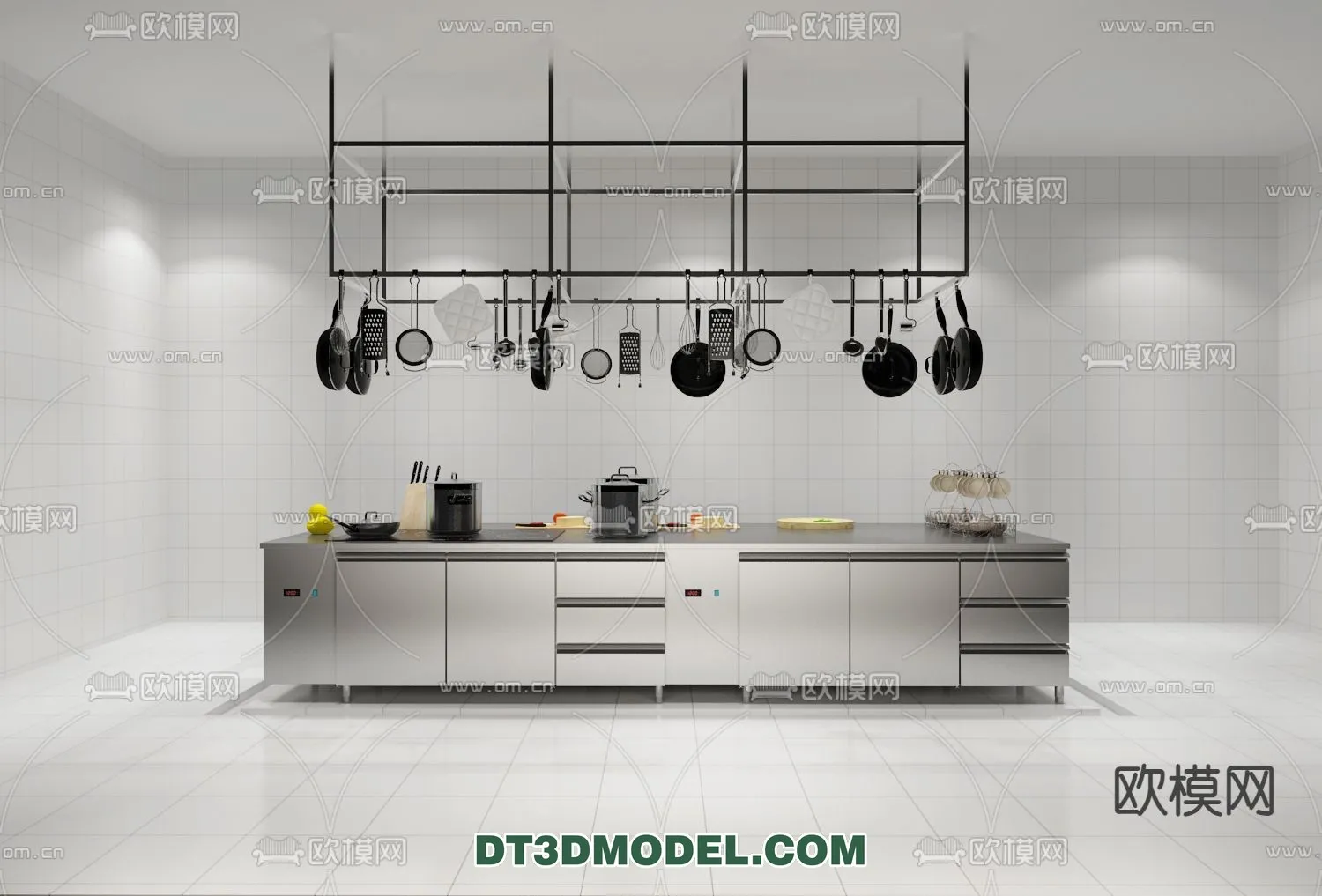 Kitchen for Restaurant - 3D Models - 074
