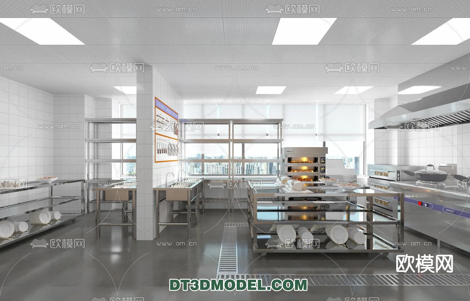 Kitchen for Restaurant - 3D Models - 077