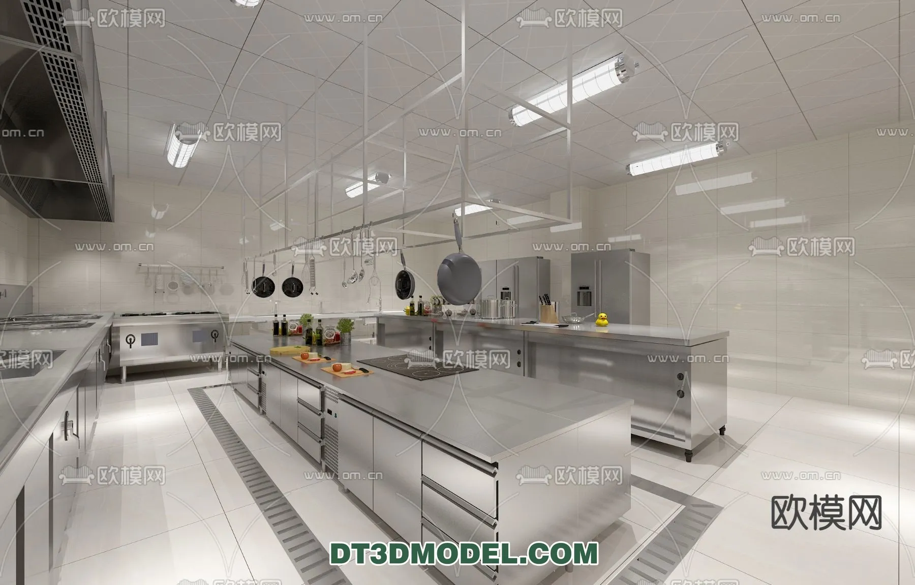 Kitchen for Restaurant - 3D Models - 079