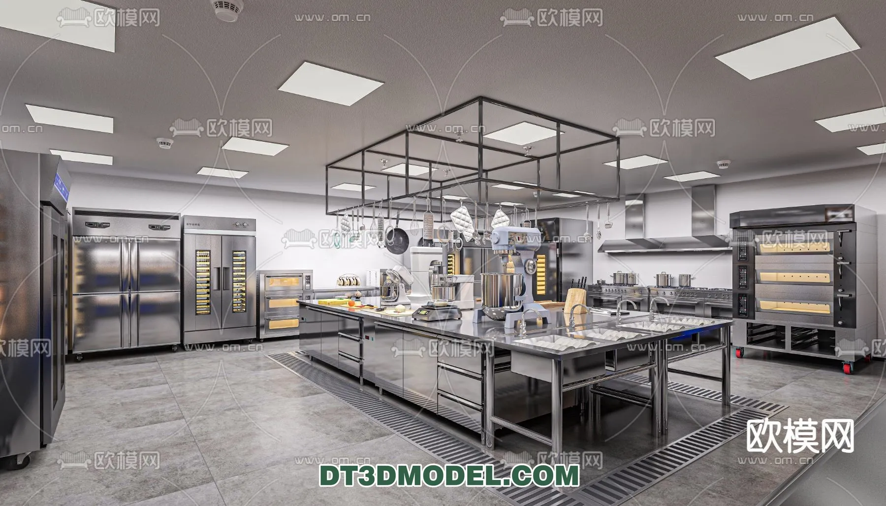 Kitchen for Restaurant - 3D Models - 080