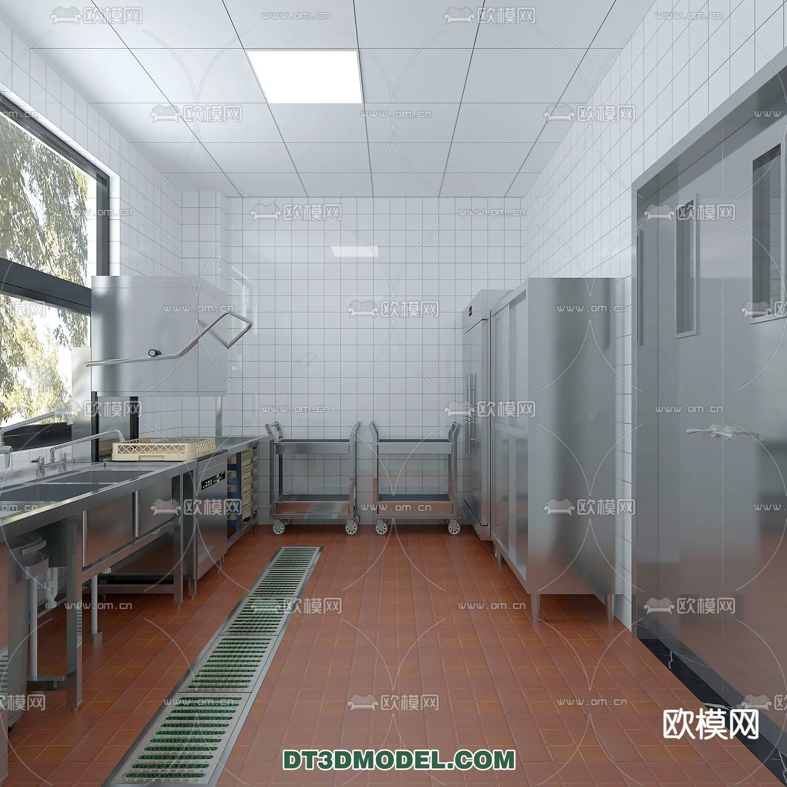 Kitchen for Restaurant - 3D Models - 084