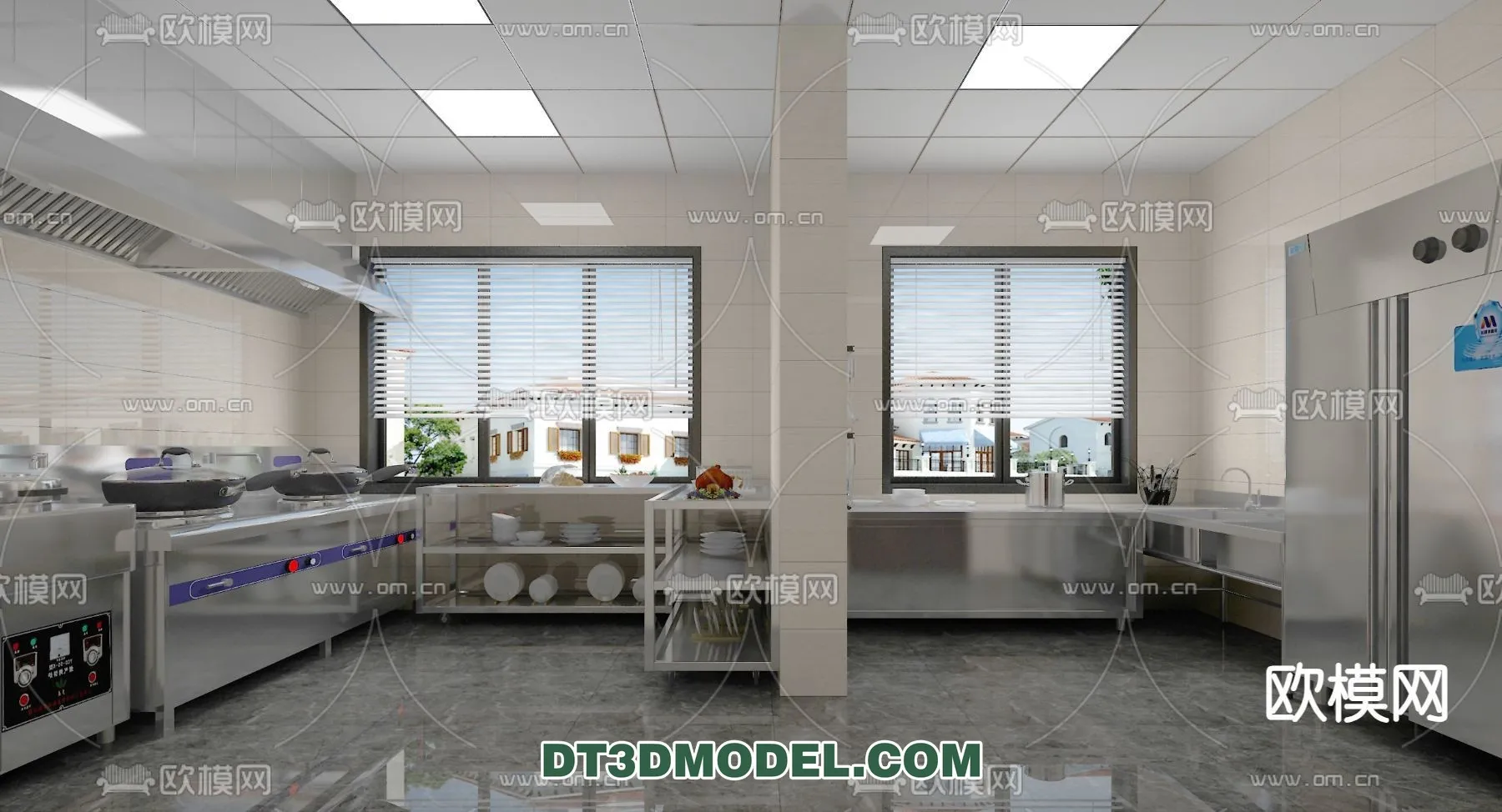 Kitchen for Restaurant - 3D Models - 088