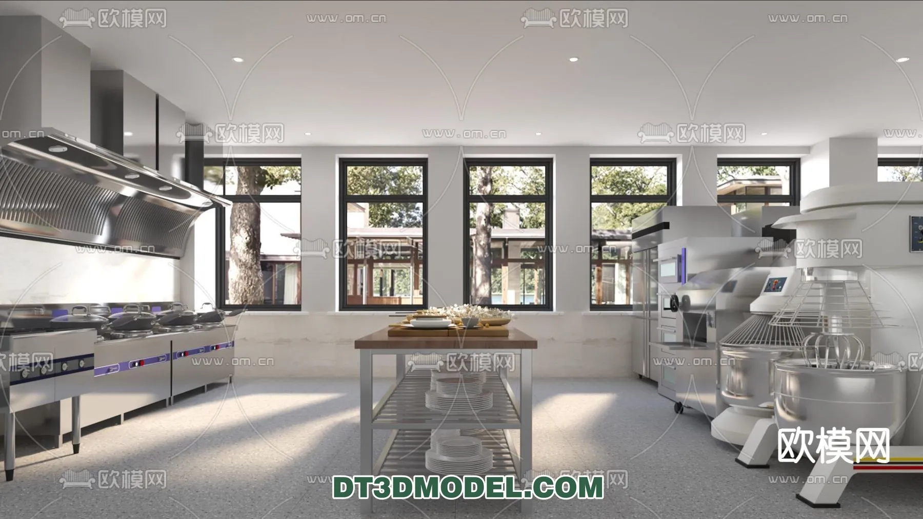 Kitchen for Restaurant - 3D Models - 089