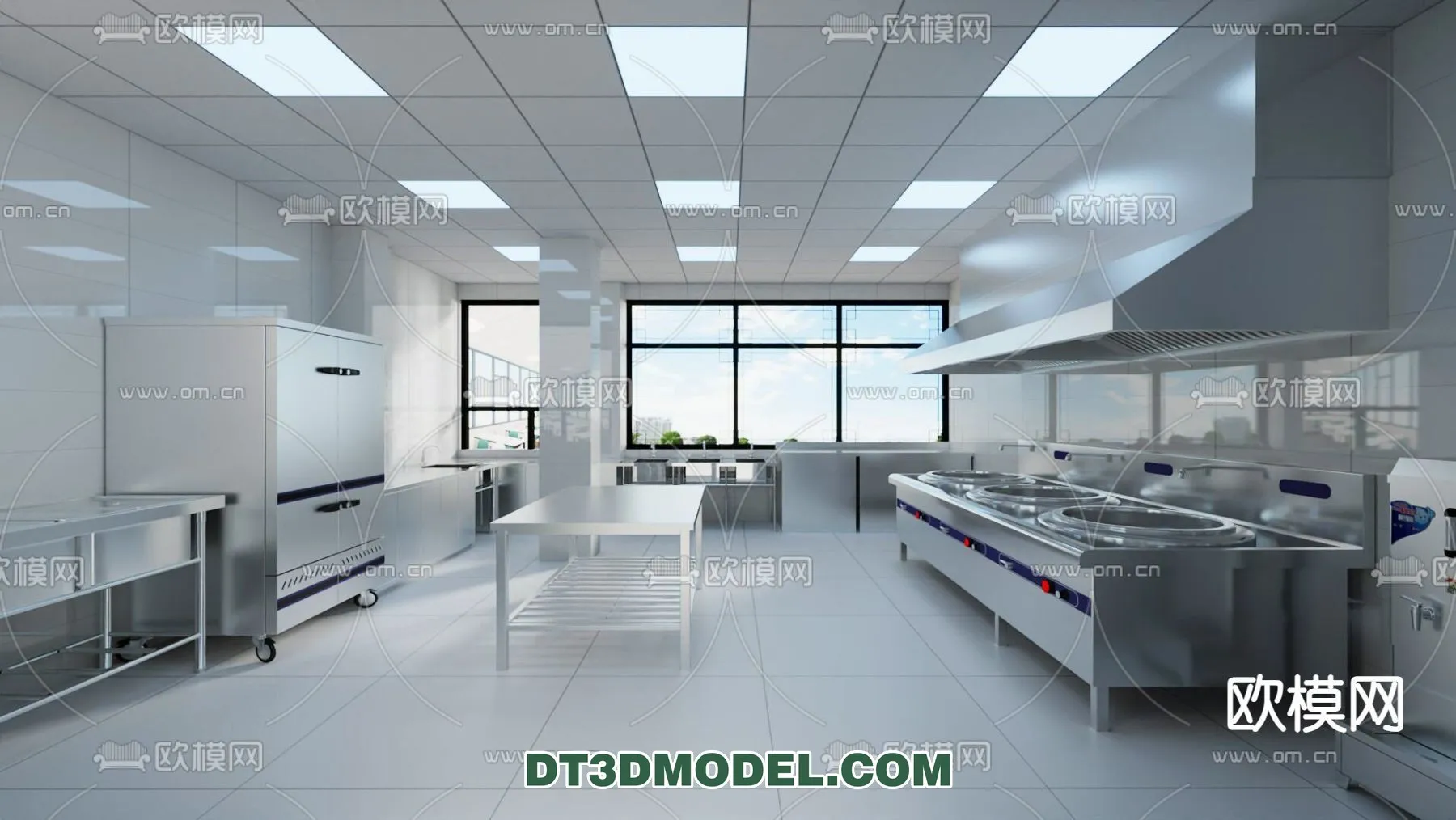 Kitchen for Restaurant - 3D Models - 090