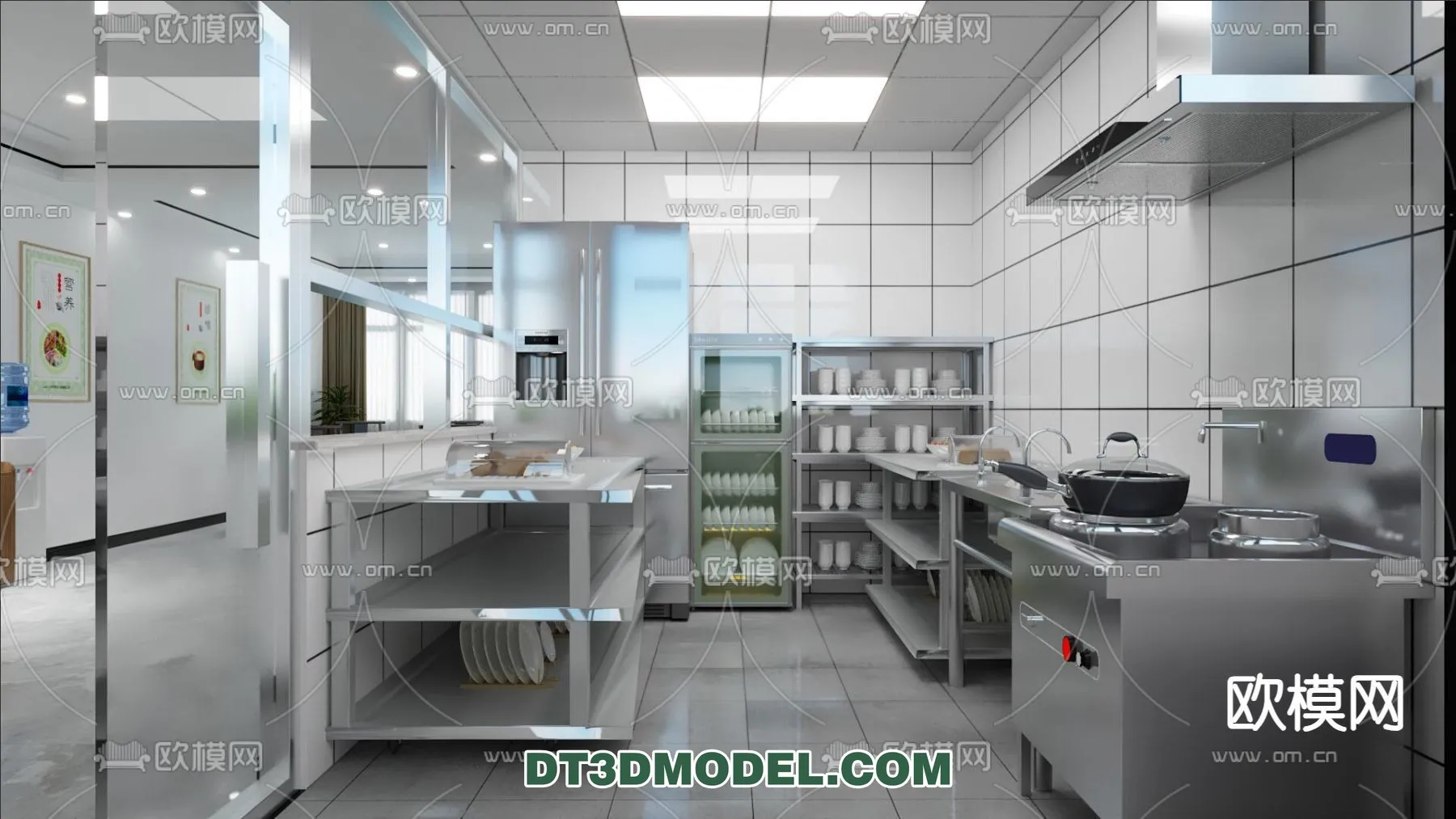 Kitchen for Restaurant - 3D Models - 091