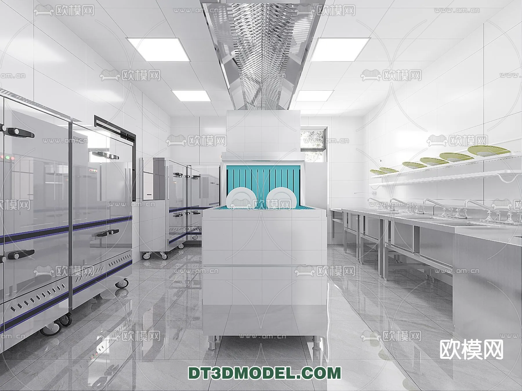 Kitchen for Restaurant - 3D Models - 095