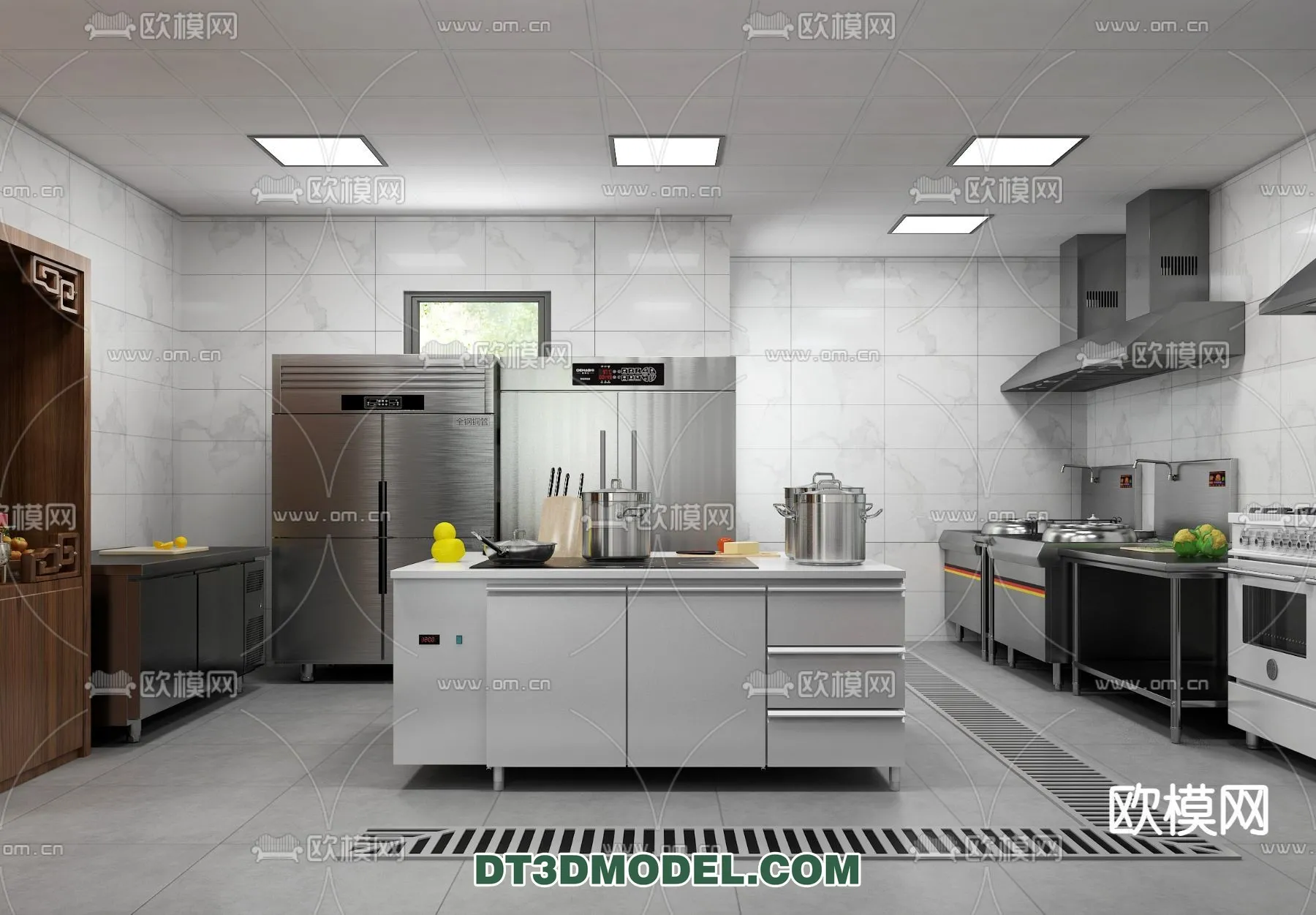 Kitchen for Restaurant - 3D Models - 097