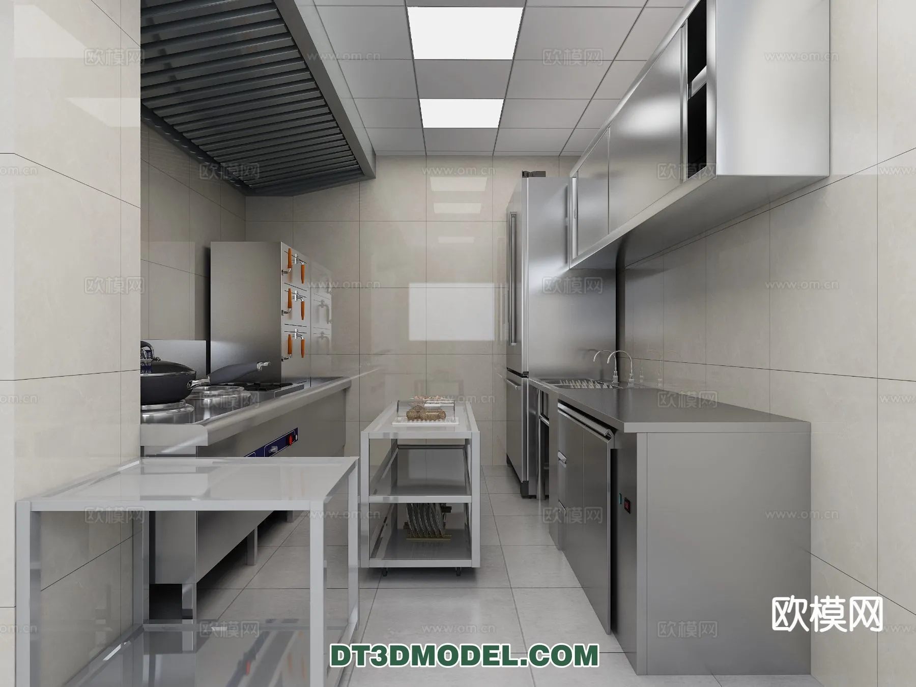 Kitchen for Restaurant - 3D Models - 098