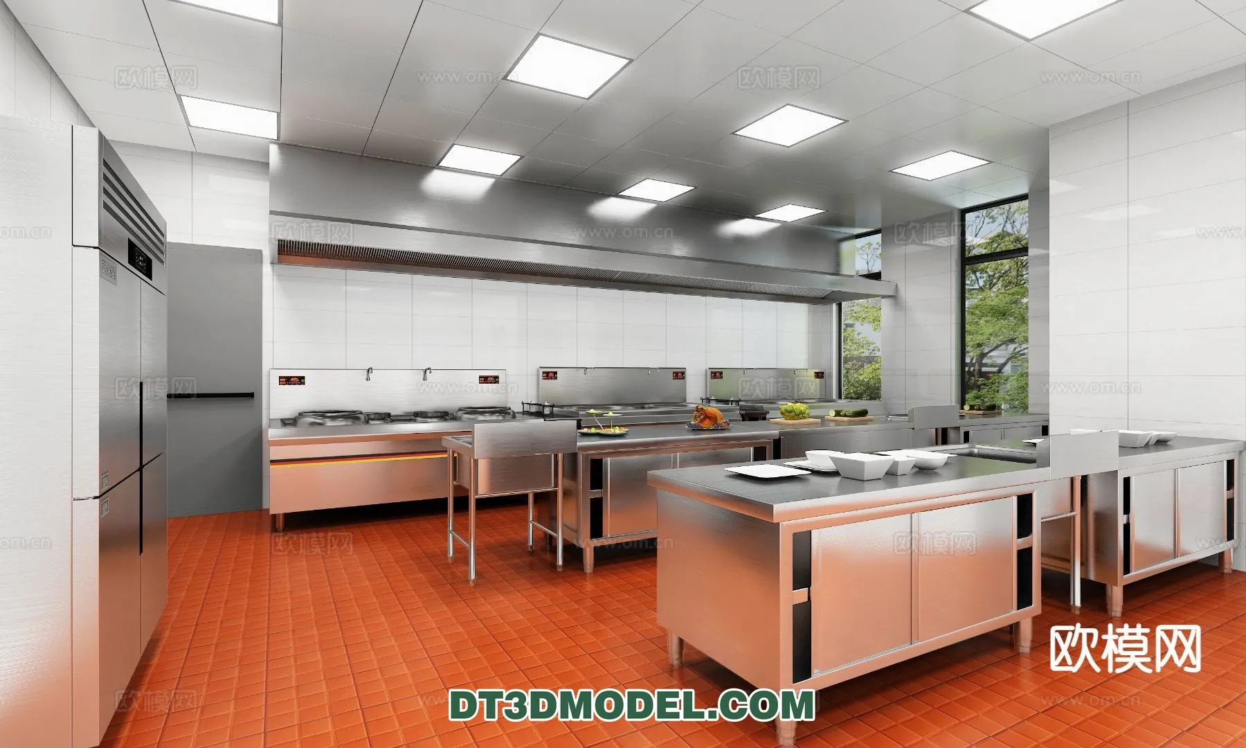 Kitchen for Restaurant - 3D Models - 100