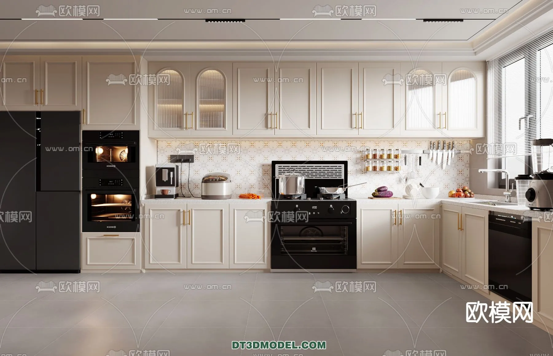 Kitchen - France Style - Interior 3D Scene - 004
