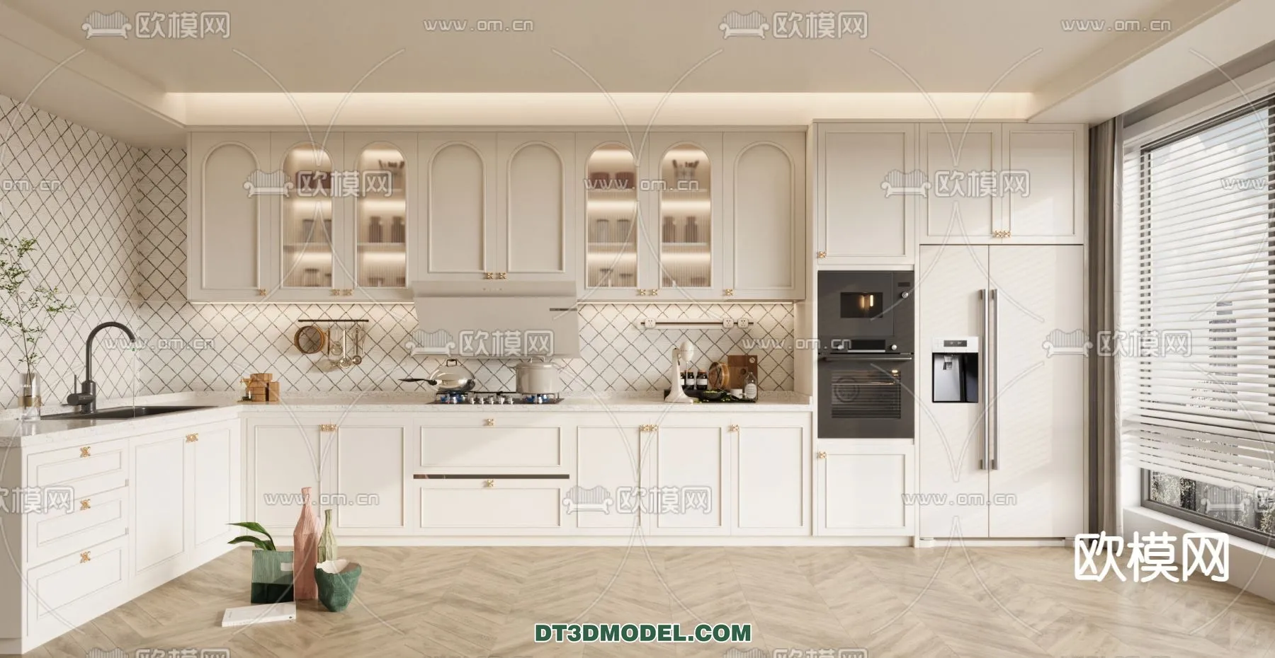 Kitchen - France Style - Interior 3D Scene - 005