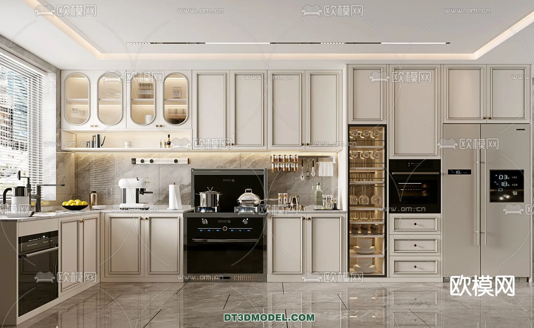 Kitchen - France Style - Interior 3D Scene - 006