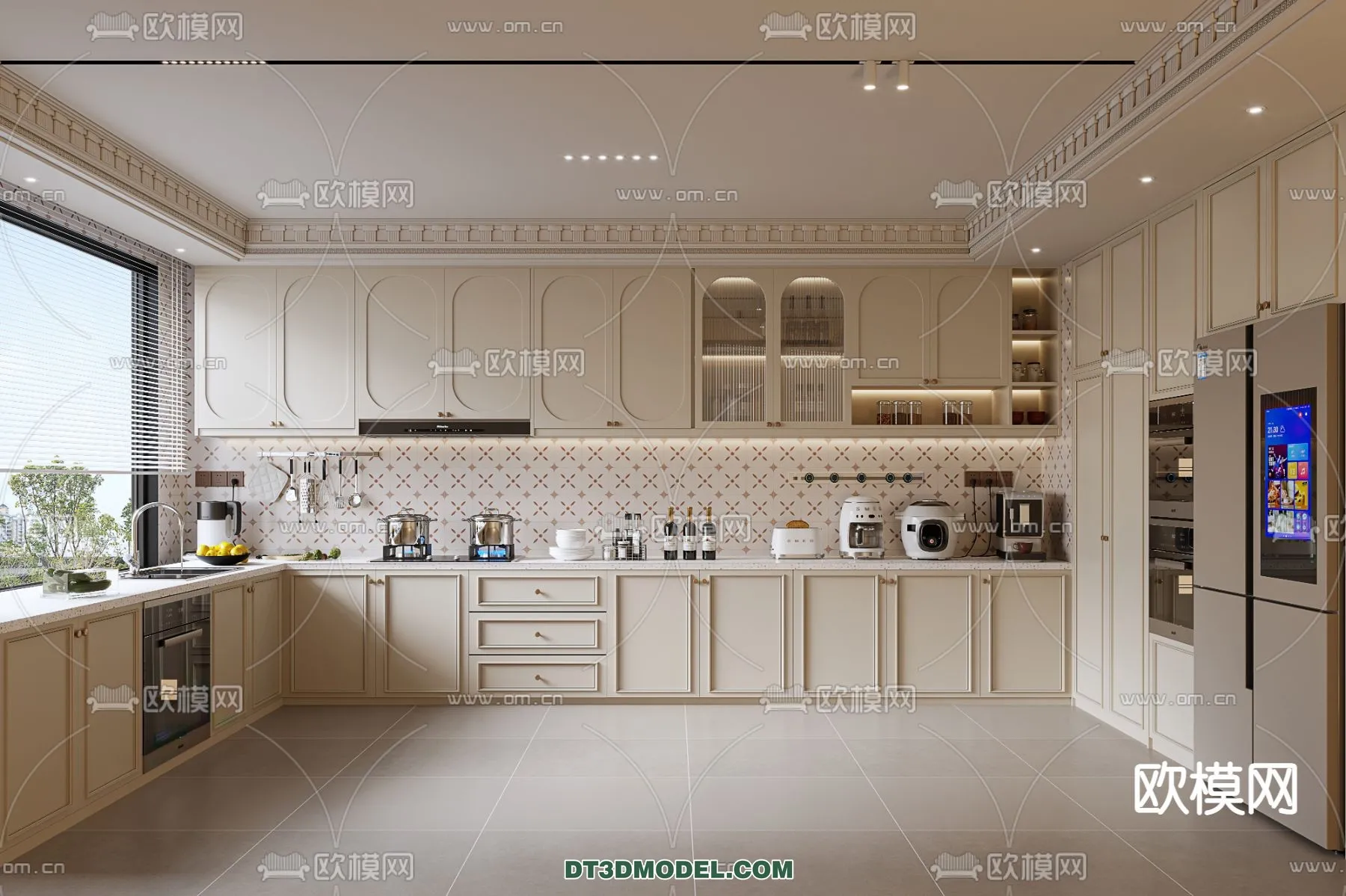 Kitchen - France Style - Interior 3D Scene - 007