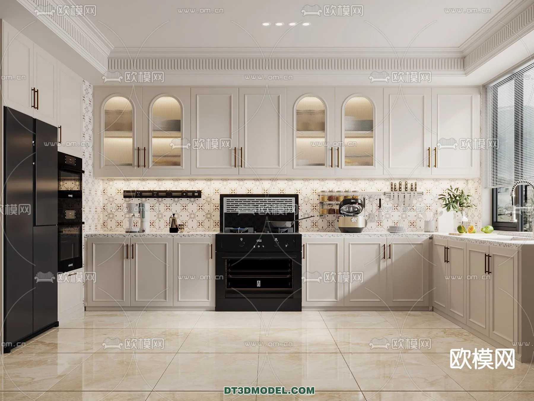 Kitchen - France Style - Interior 3D Scene - 008
