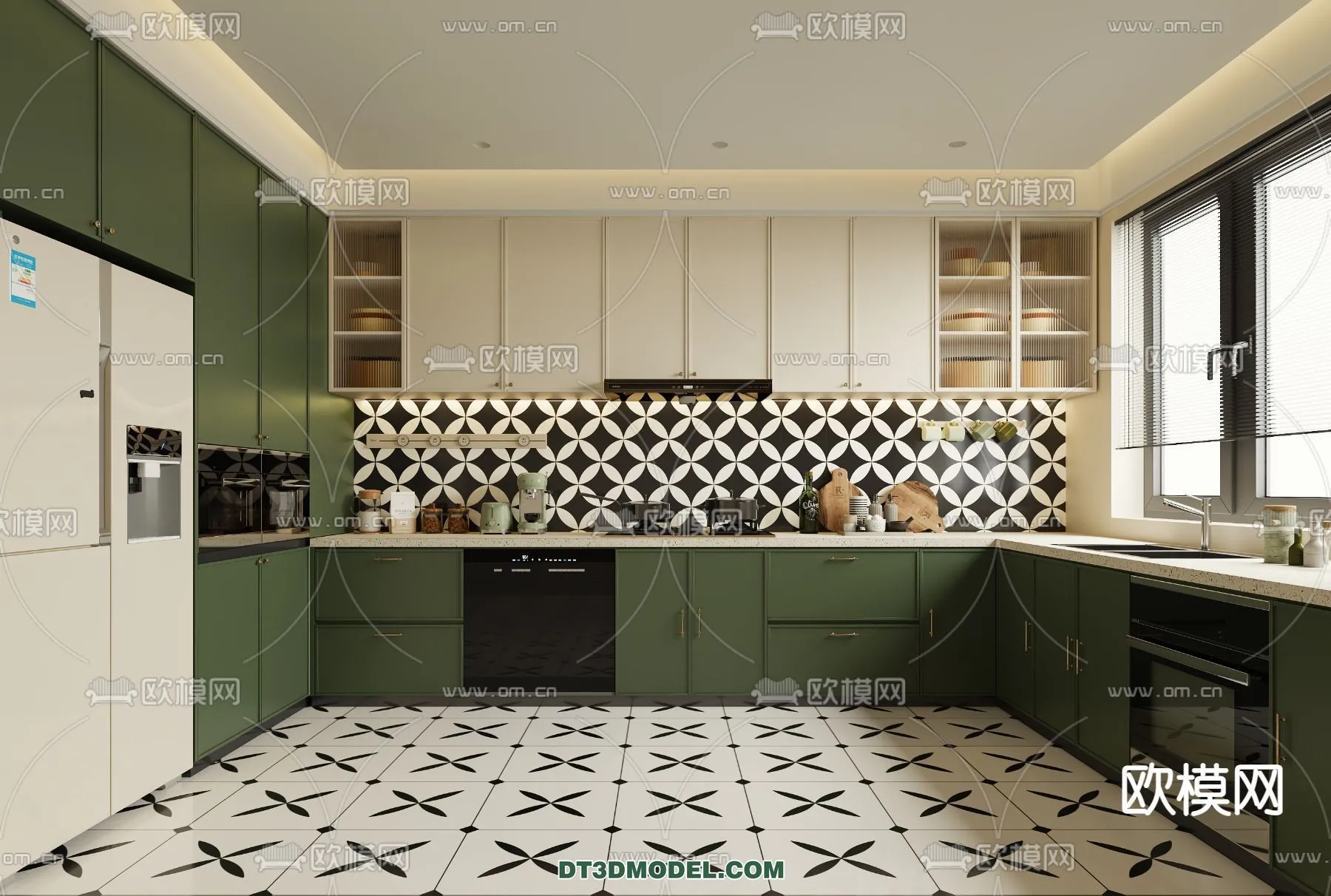 Kitchen - France Style - Interior 3D Scene - 009