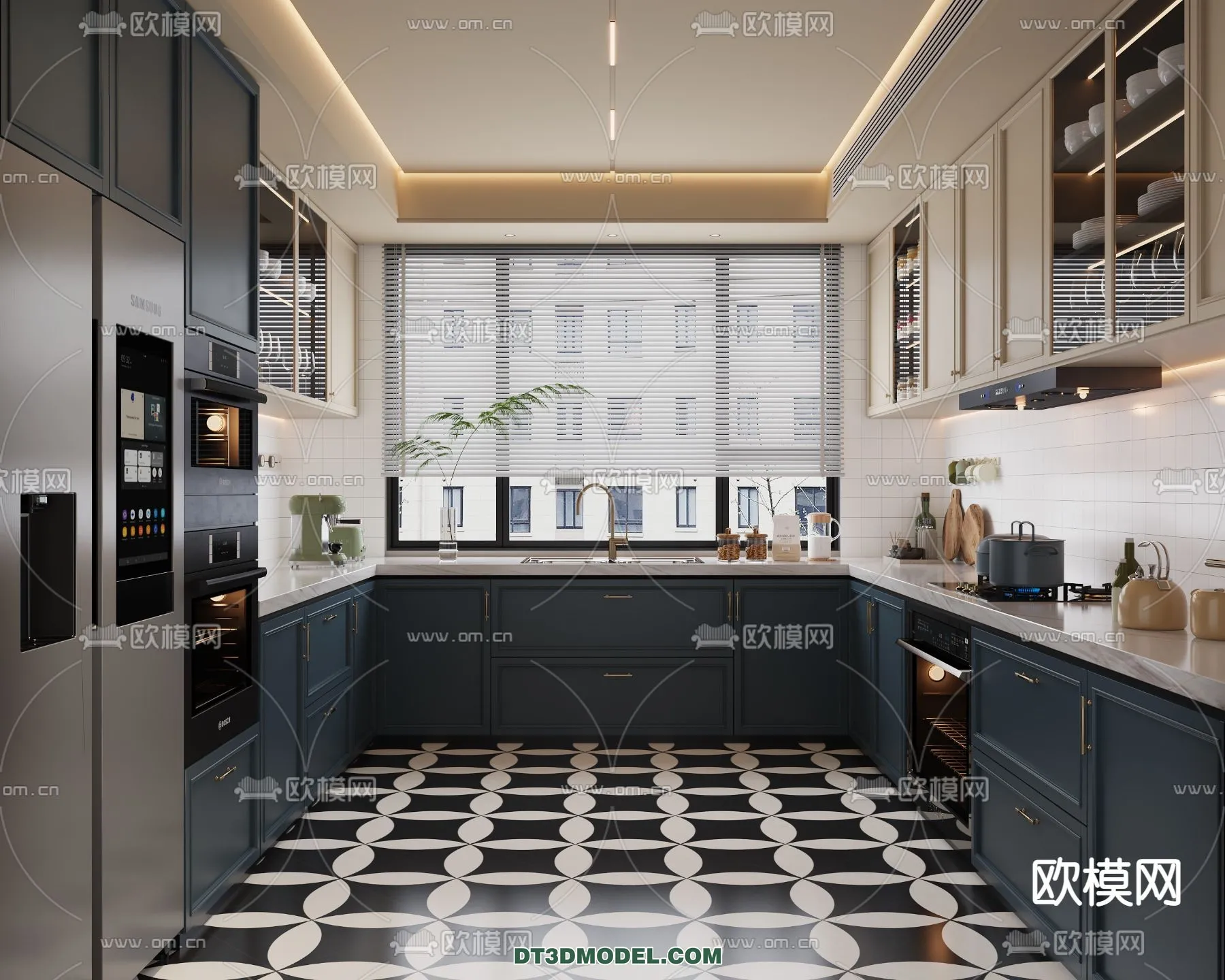Kitchen - France Style - Interior 3D Scene - 010