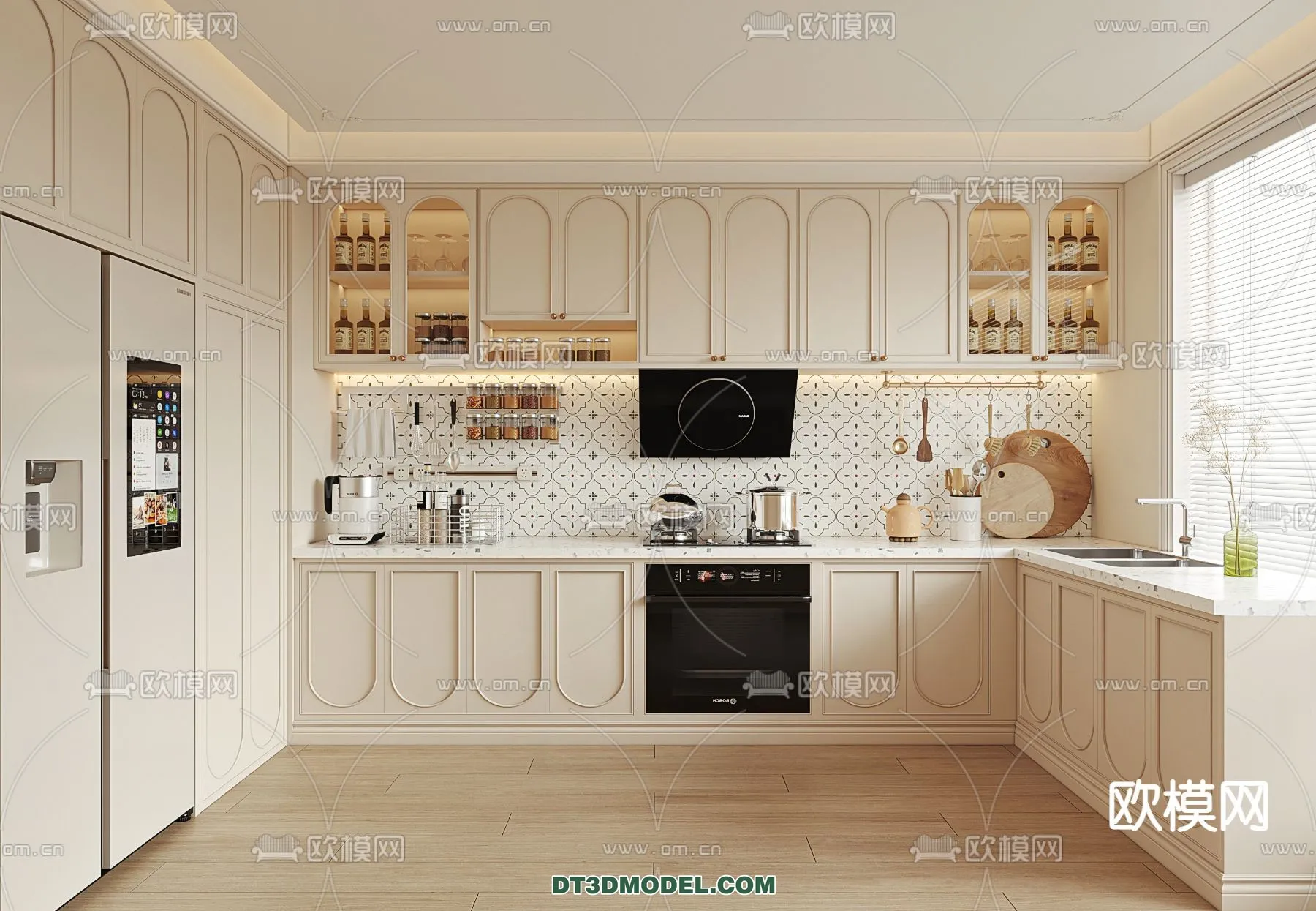 Kitchen - France Style - Interior 3D Scene - 012
