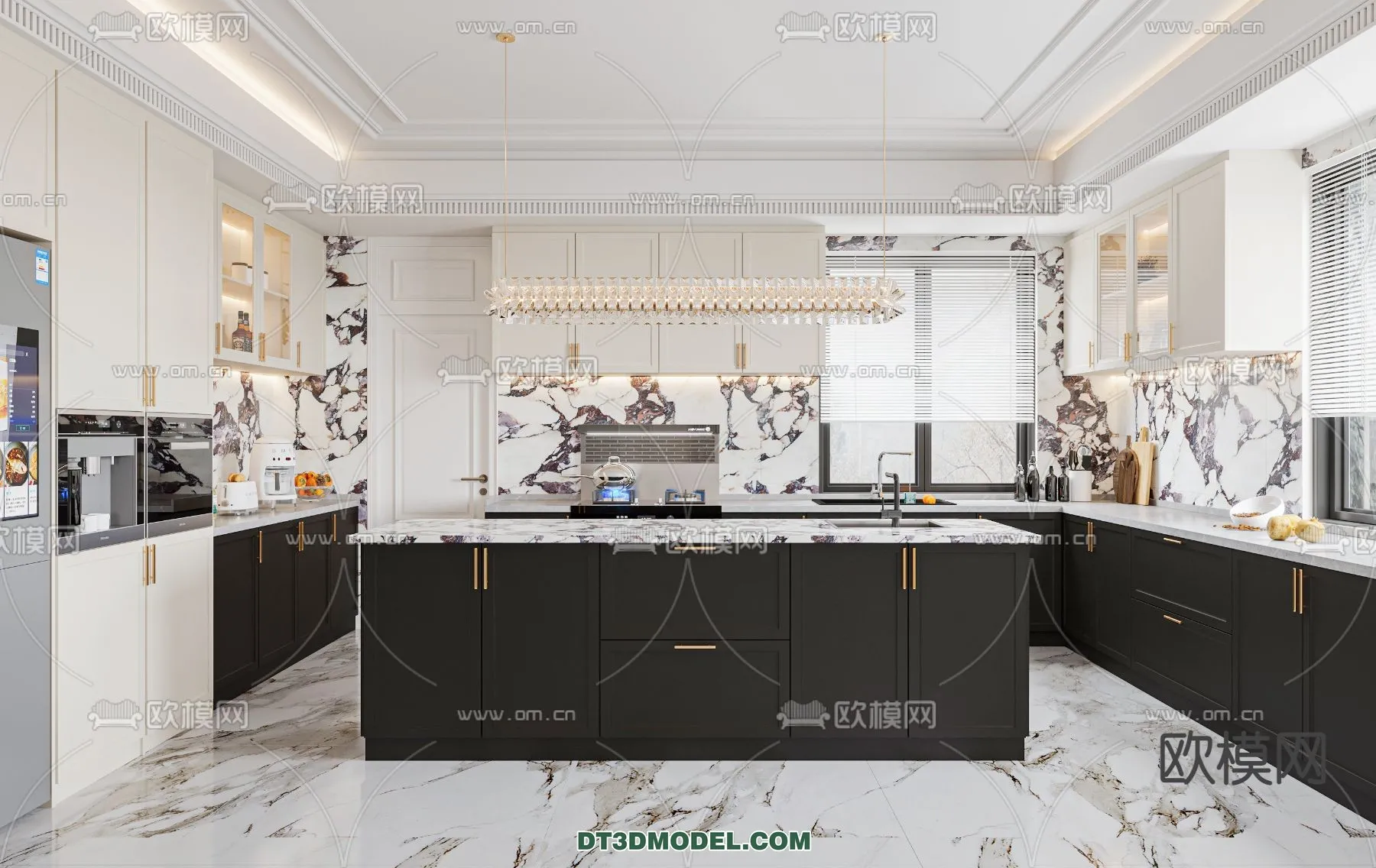 Kitchen - France Style - Interior 3D Scene - 013