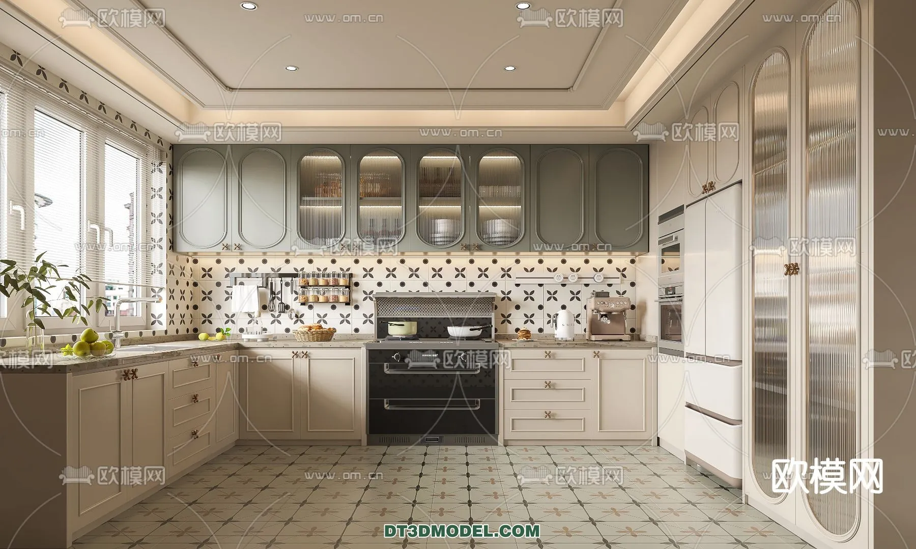 Kitchen - France Style - Interior 3D Scene - 014