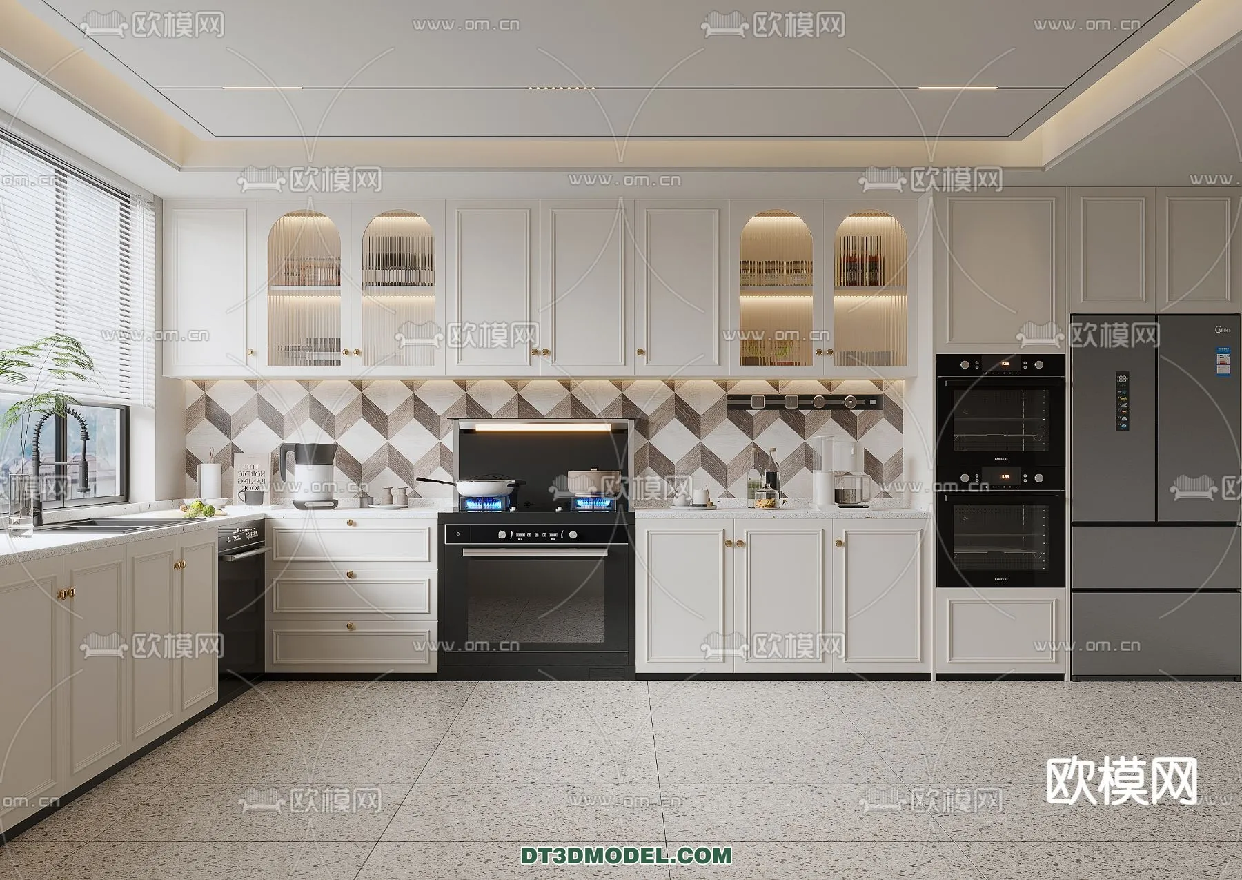 Kitchen - France Style - Interior 3D Scene - 015