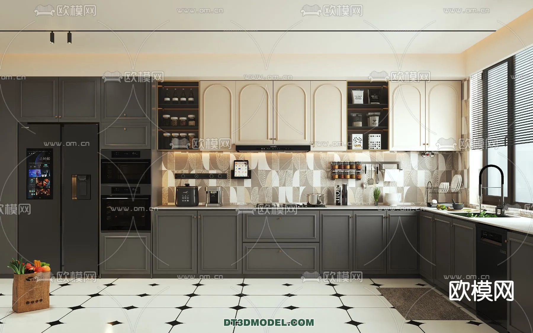 Kitchen - France Style - Interior 3D Scene - 016