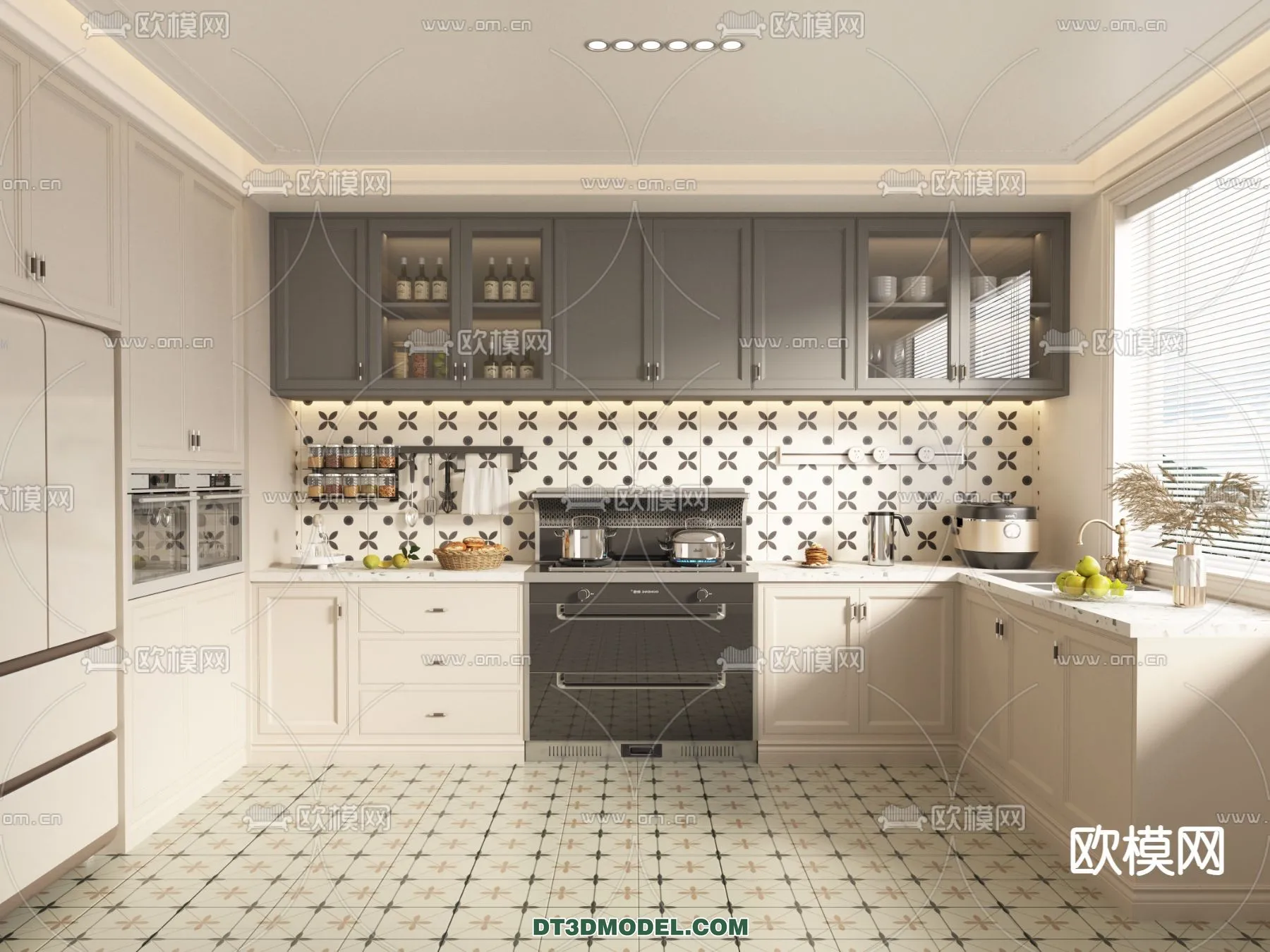 Kitchen - France Style - Interior 3D Scene - 018