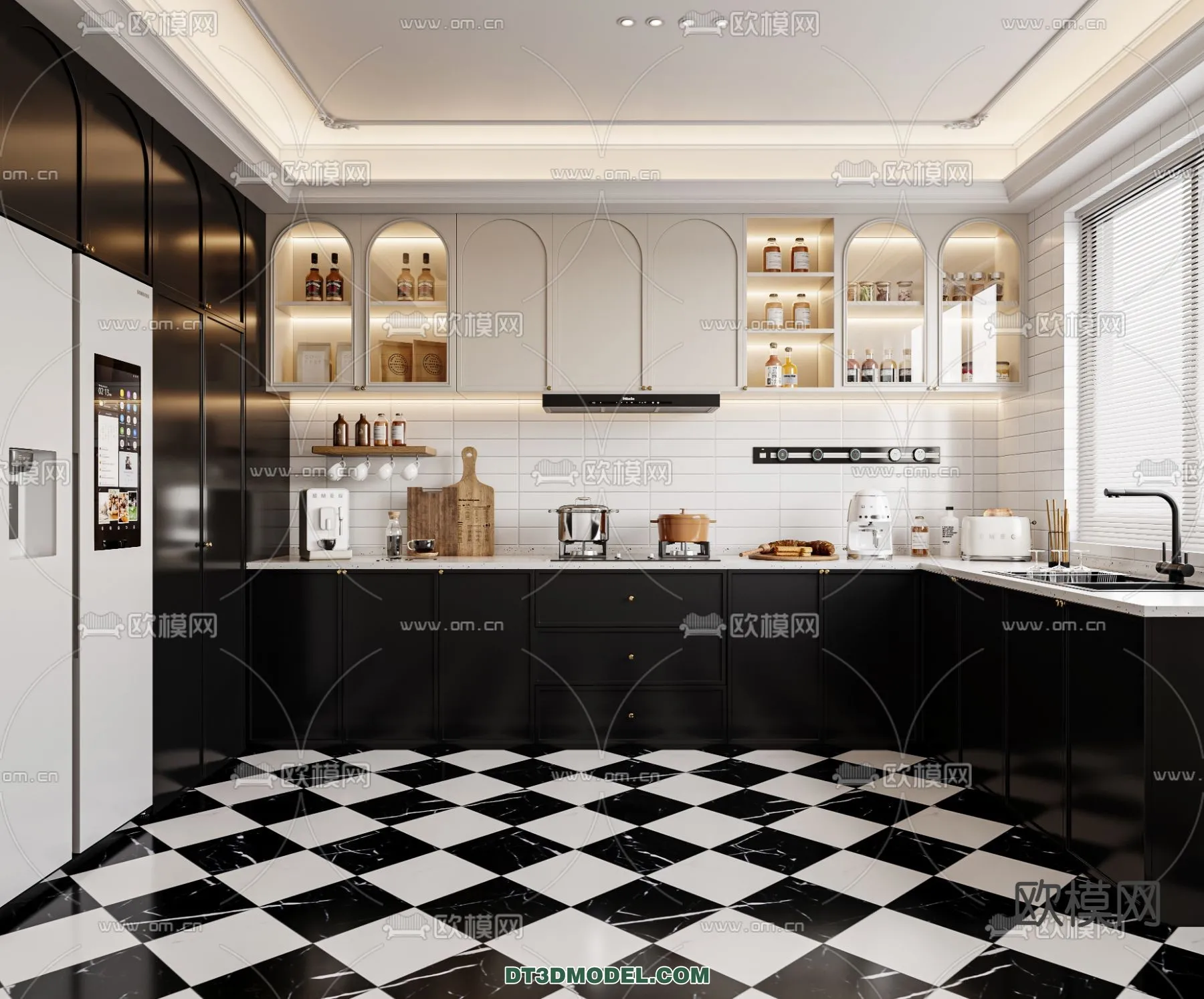 Kitchen - France Style - Interior 3D Scene - 021