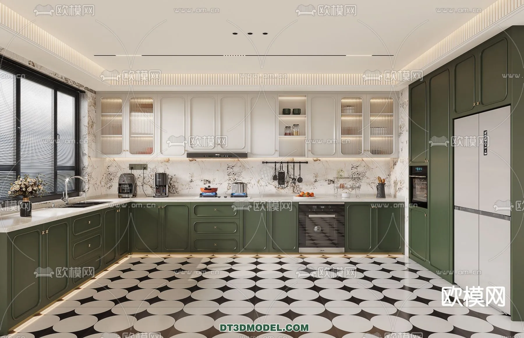 Kitchen - France Style - Interior 3D Scene - 026