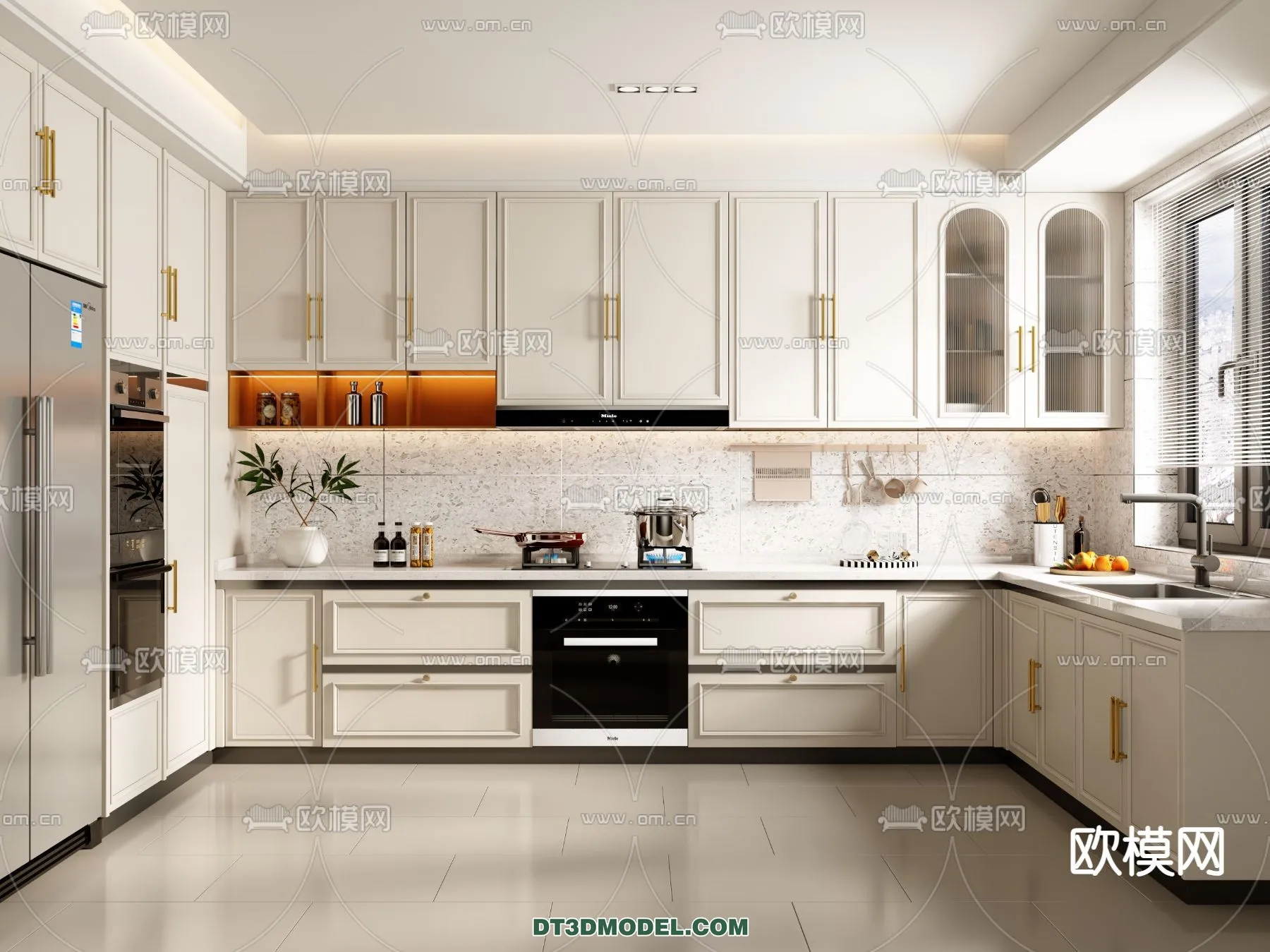 Kitchen - France Style - Interior 3D Scene - 027