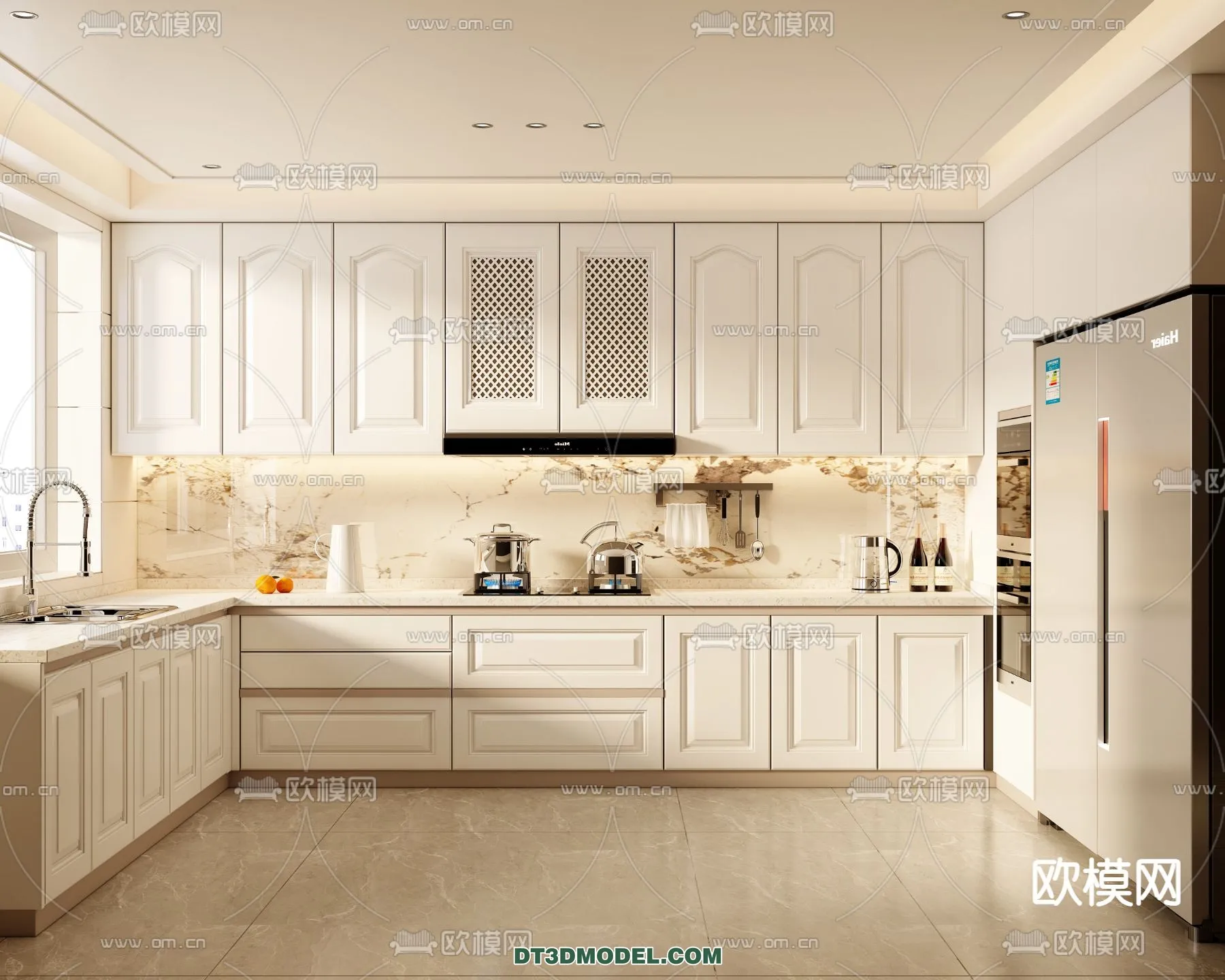 Kitchen - France Style - Interior 3D Scene - 028