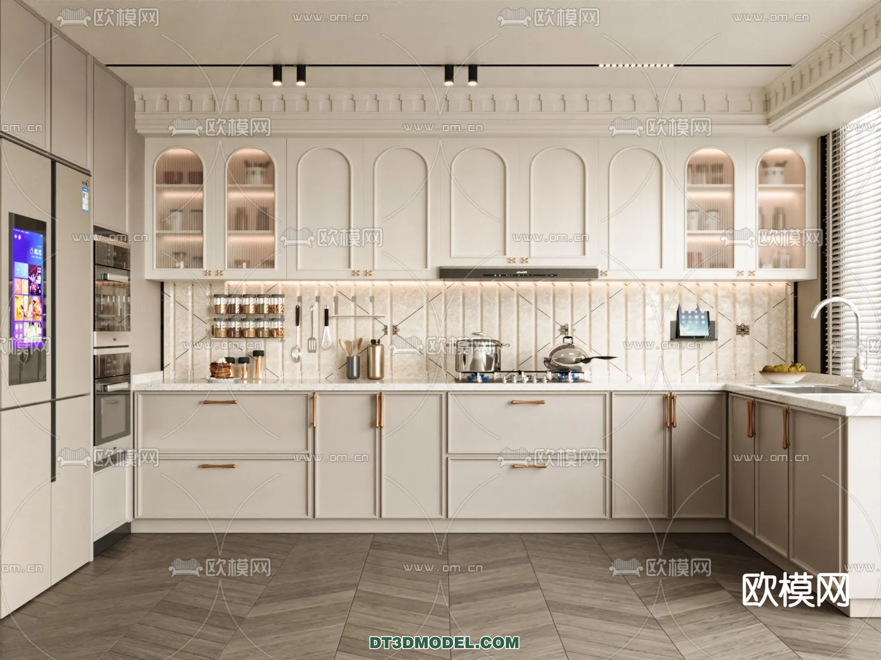 Kitchen - France Style - Interior 3D Scene - 029