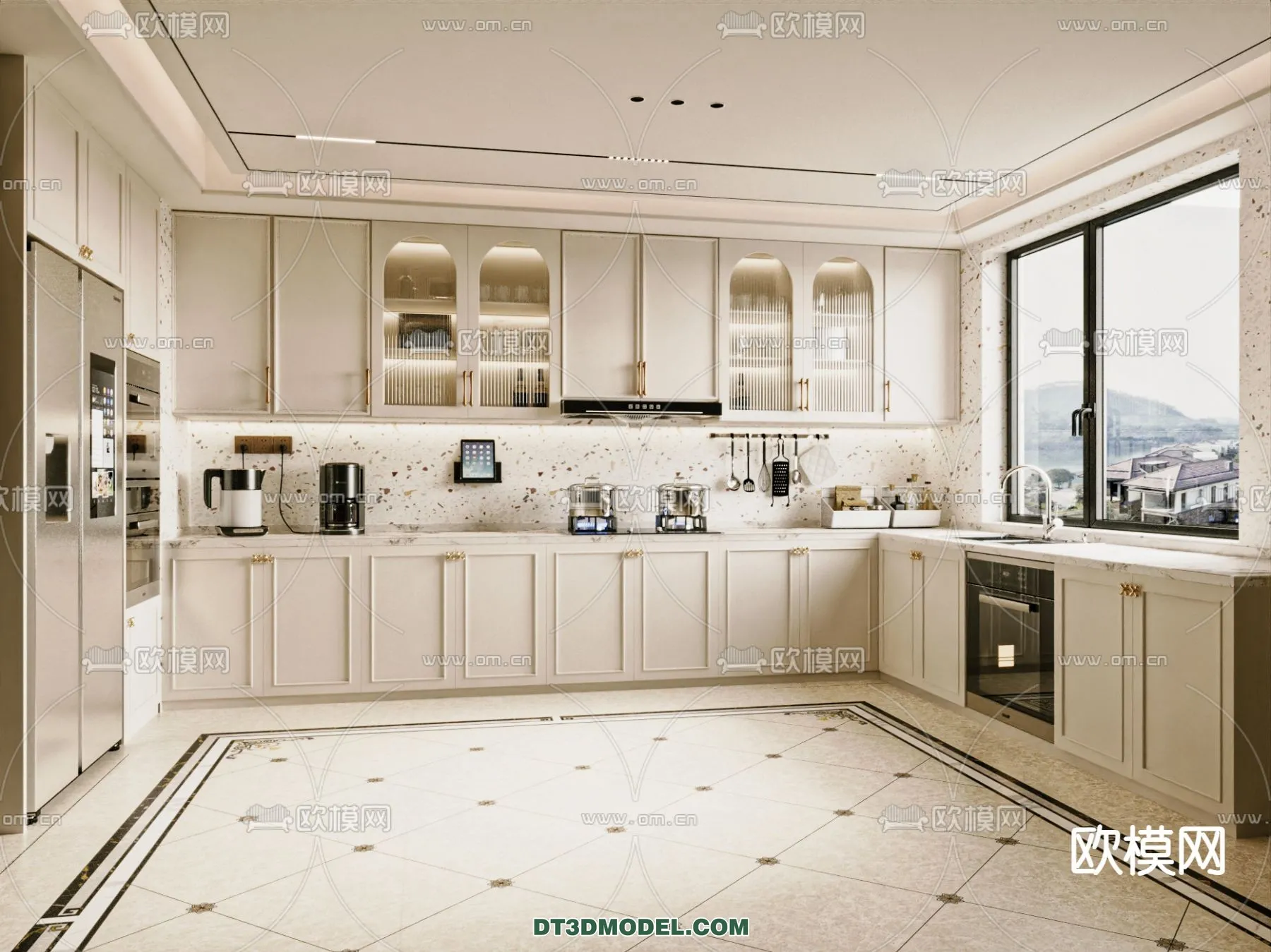 Kitchen - France Style - Interior 3D Scene - 030