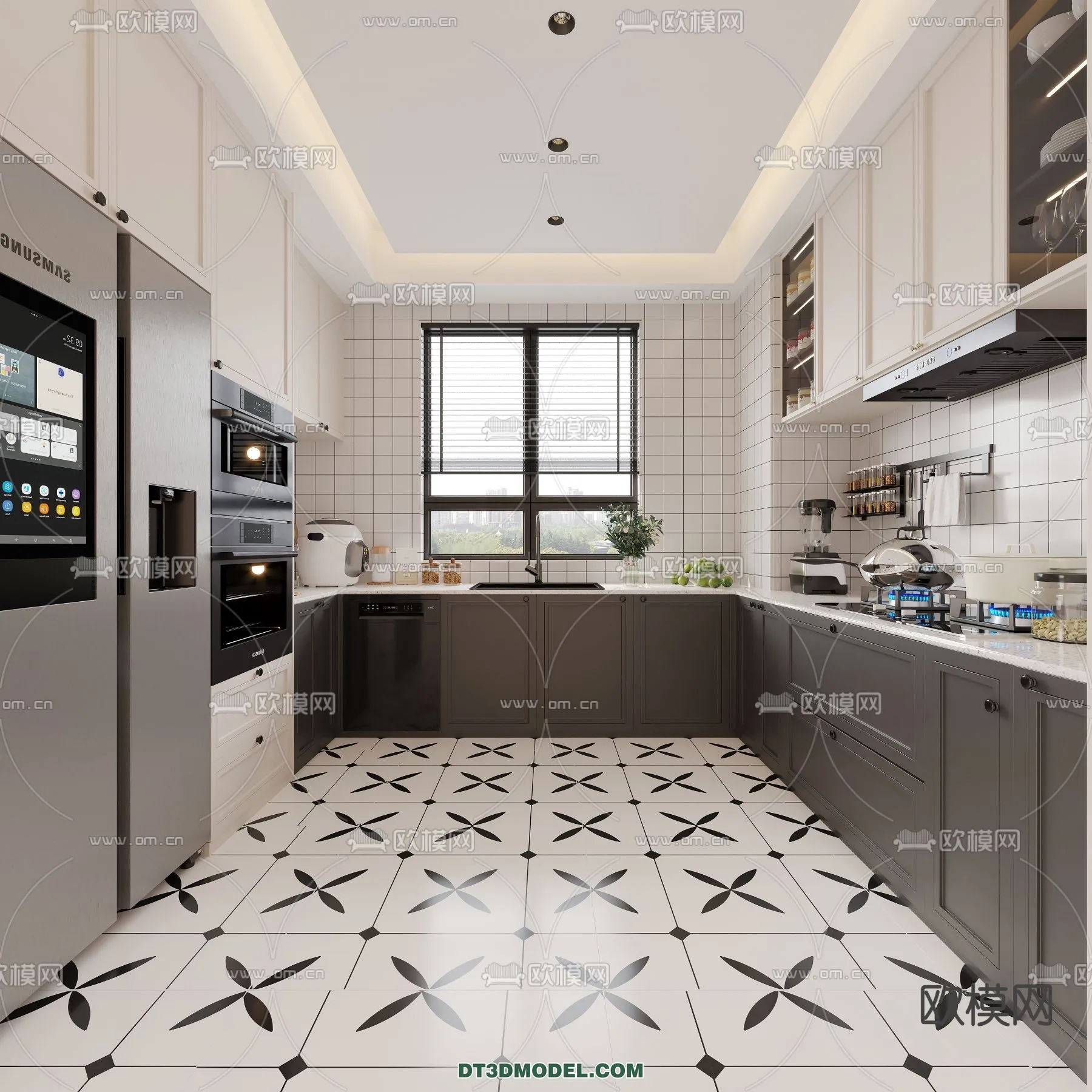 Kitchen - France Style - Interior 3D Scene - 033