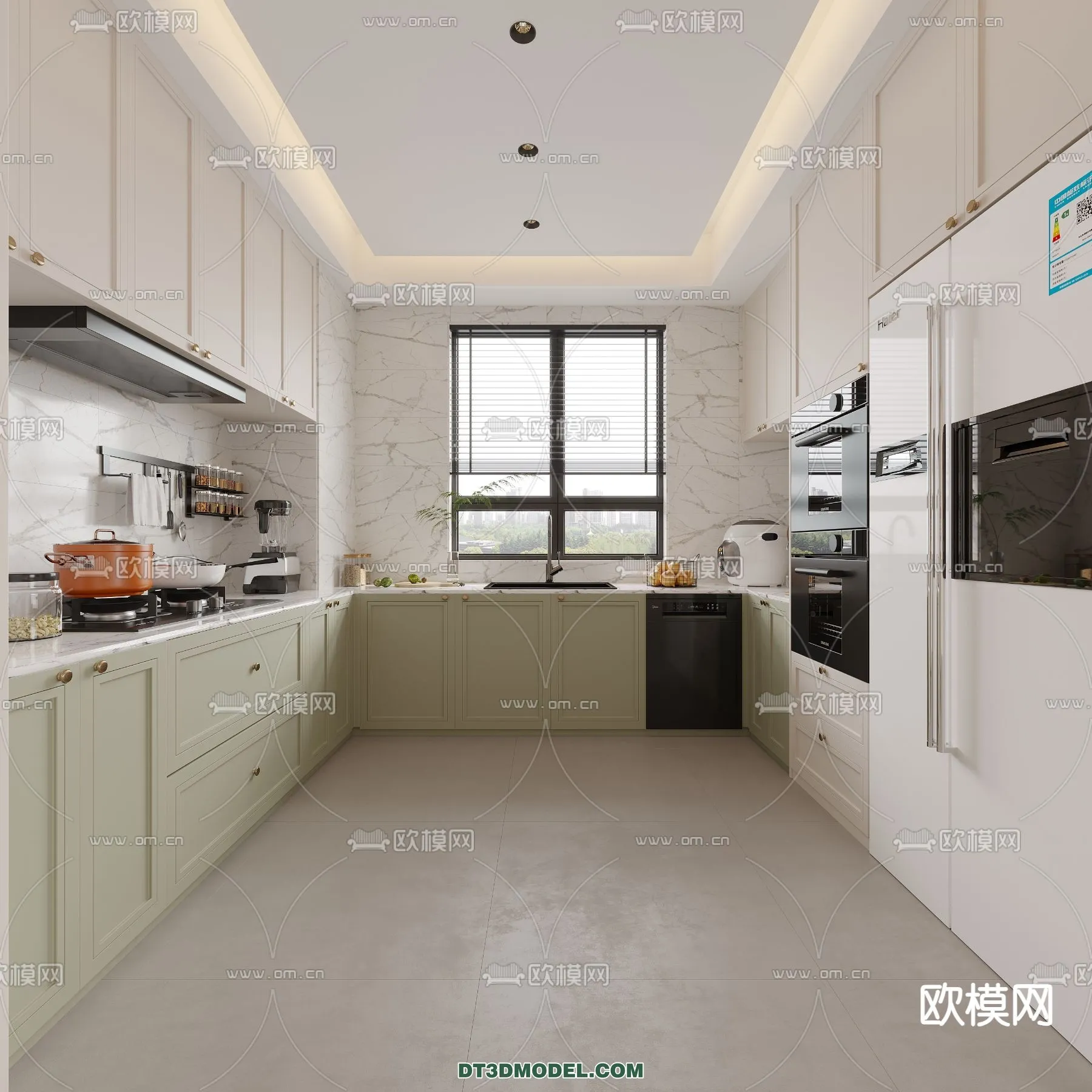 Kitchen - France Style - Interior 3D Scene - 034