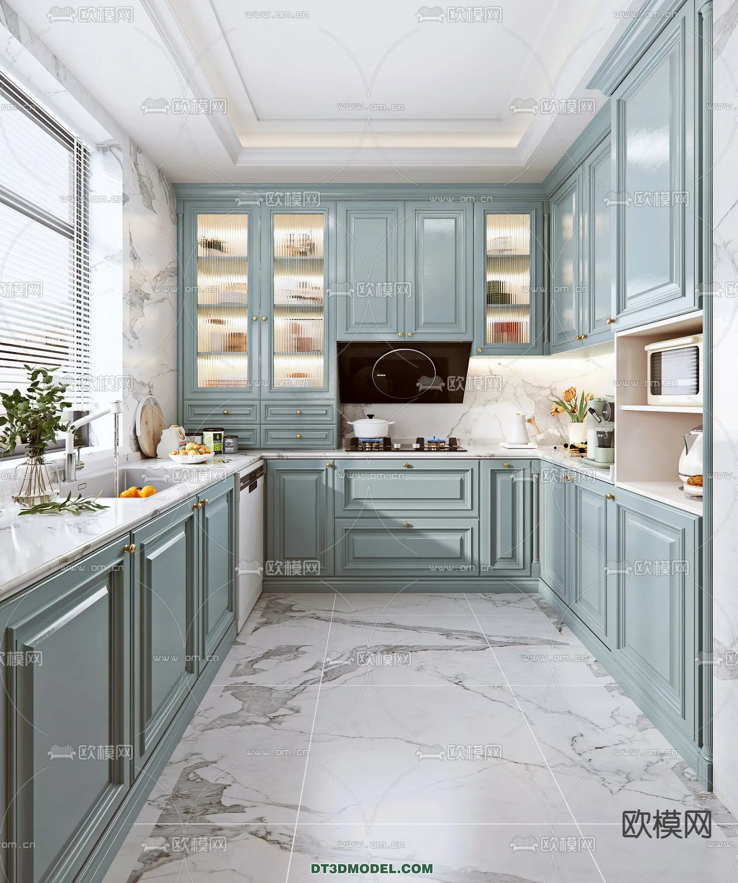 Kitchen - France Style - Interior 3D Scene - 036