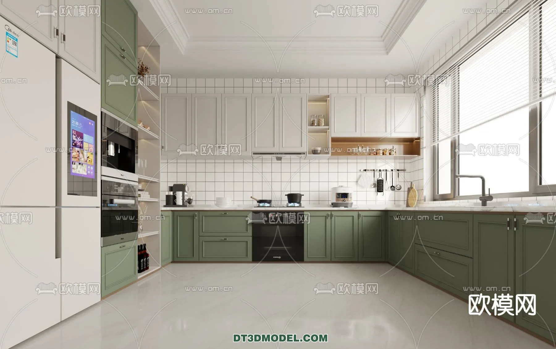 Kitchen - France Style - Interior 3D Scene - 041
