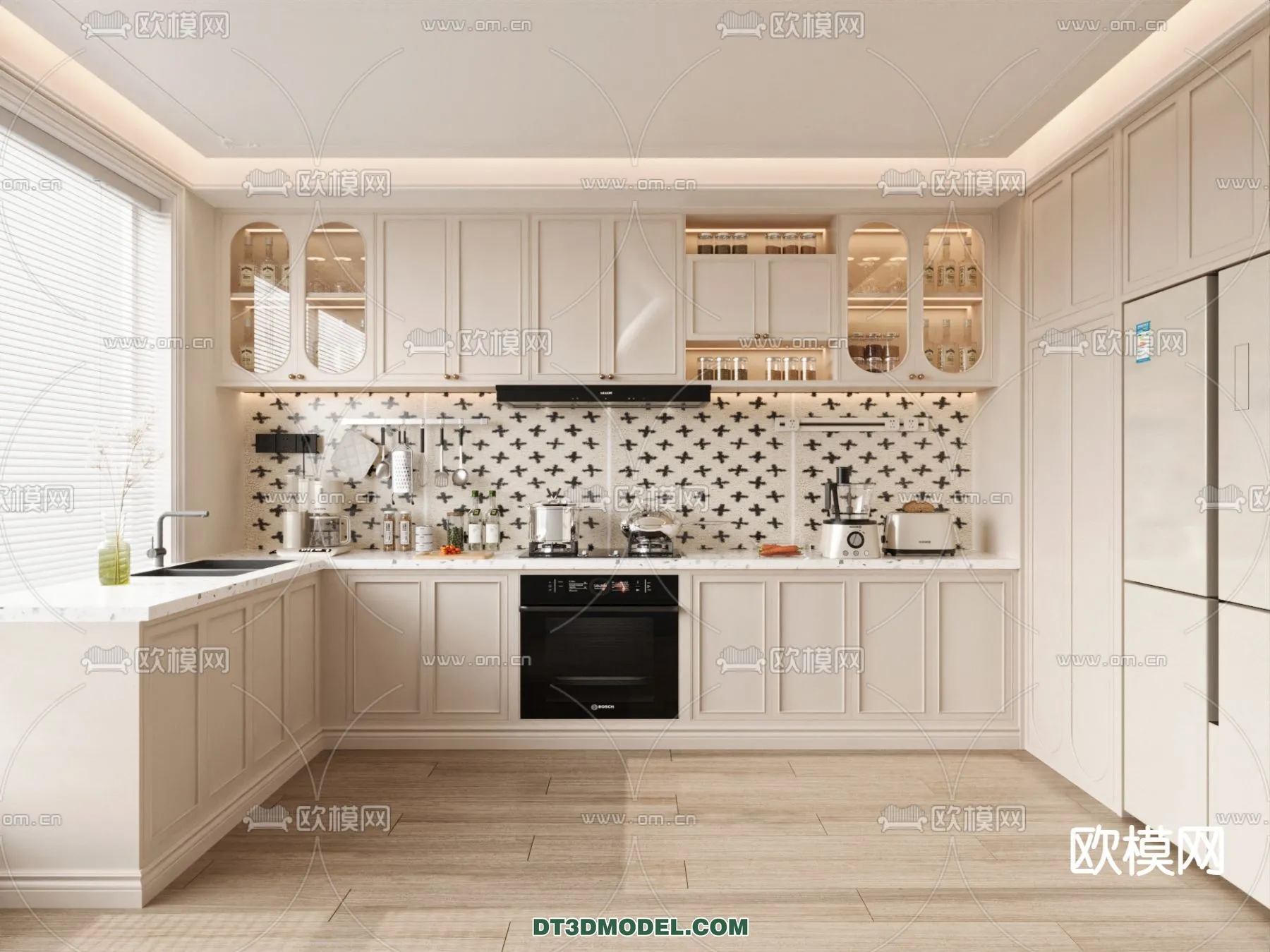 Kitchen - France Style - Interior 3D Scene - 042