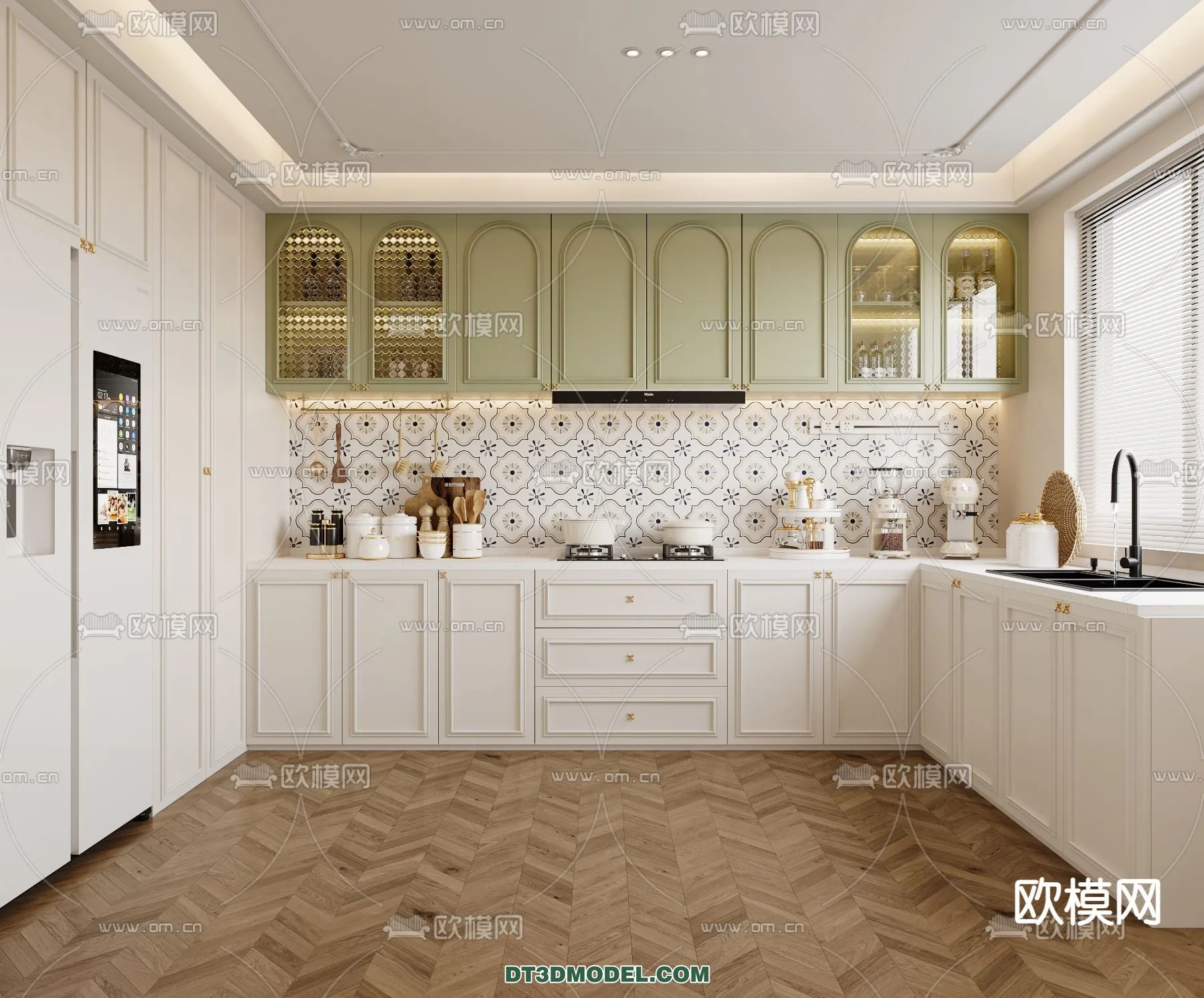 Kitchen - France Style - Interior 3D Scene - 045