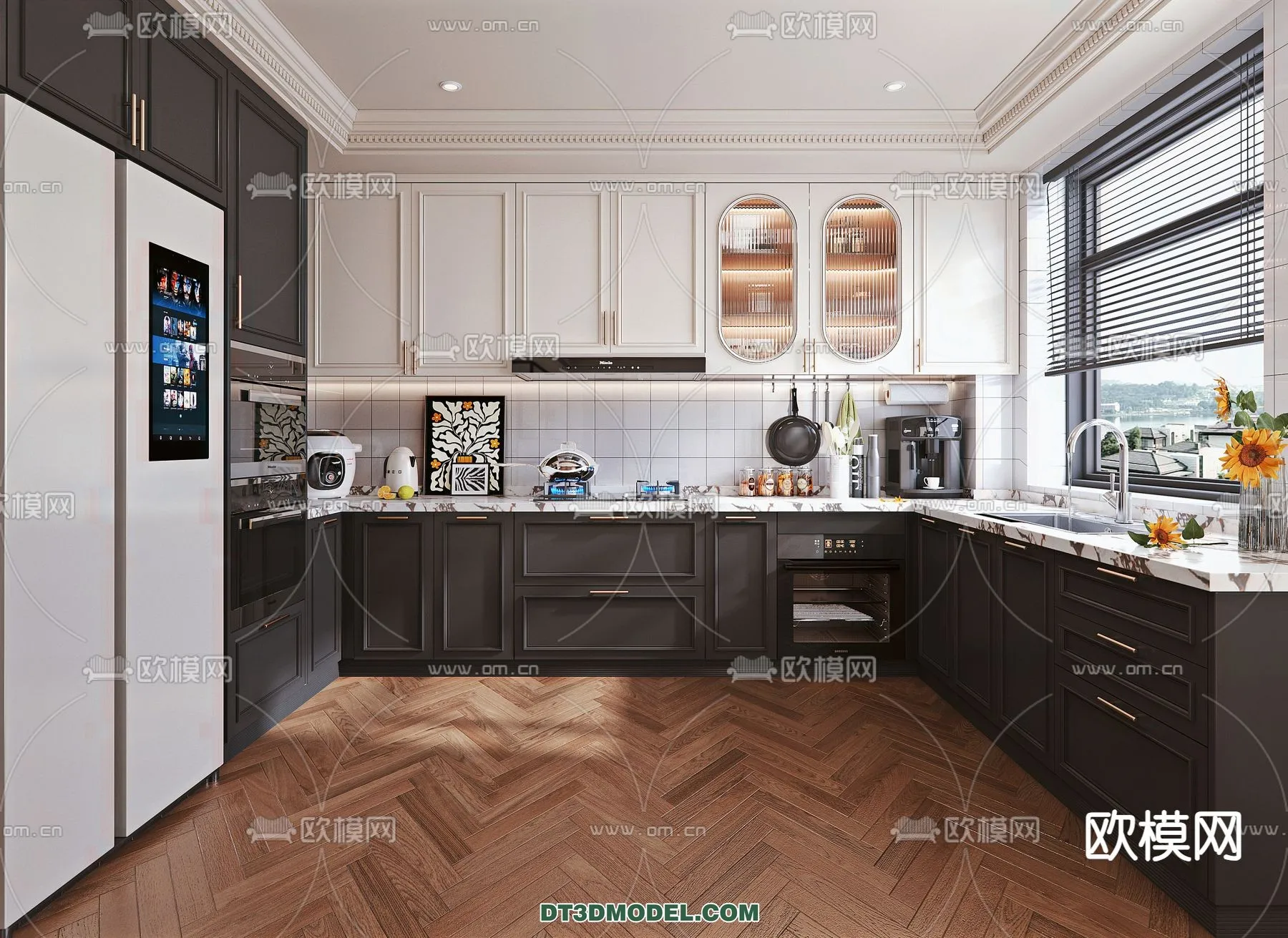 Kitchen - France Style - Interior 3D Scene - 048