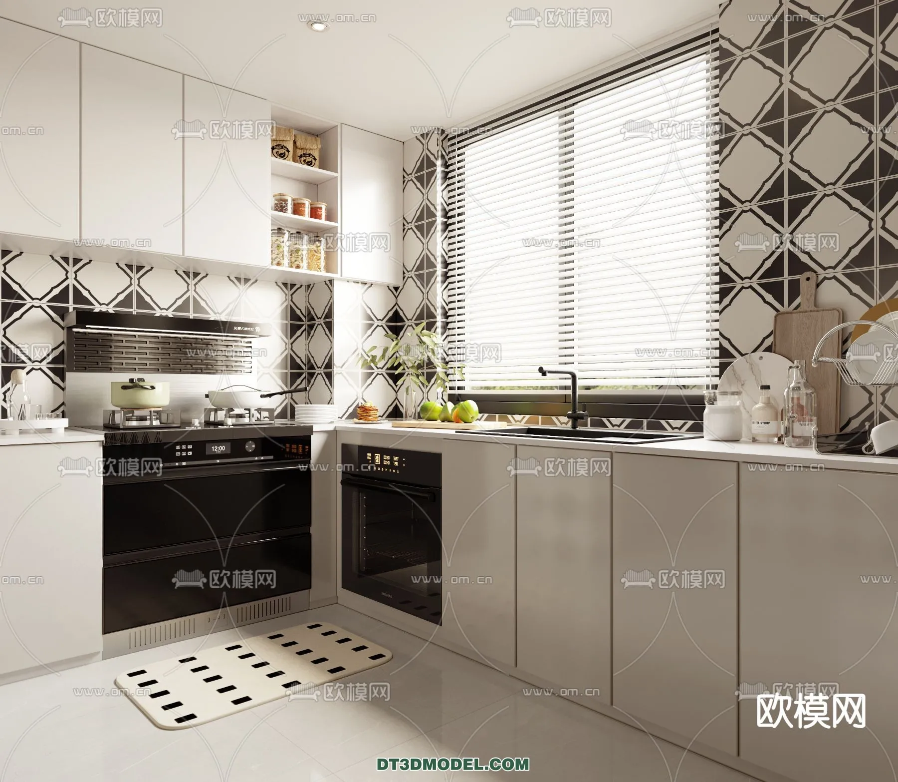 Kitchen - France Style - Interior 3D Scene - 049