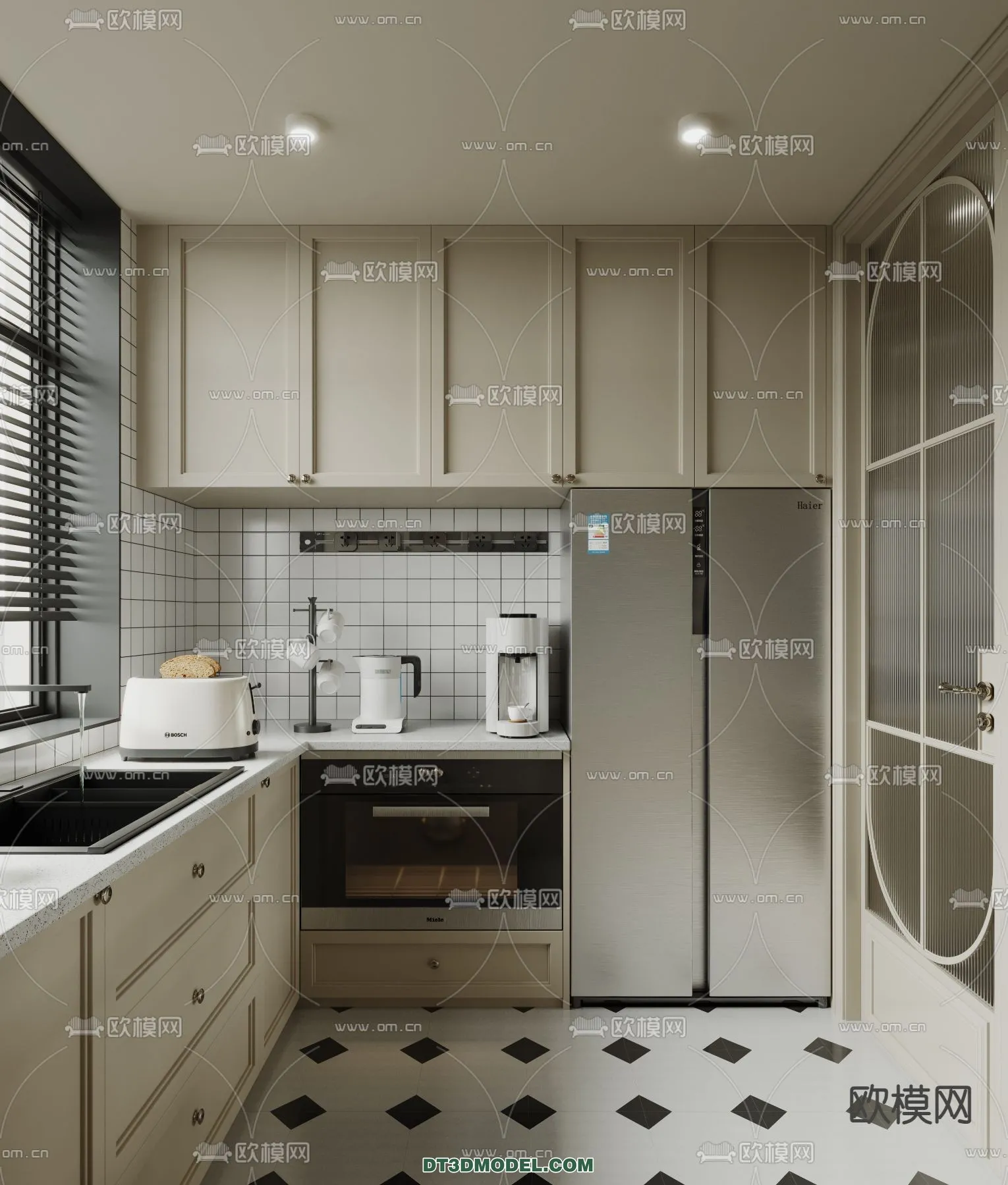 Kitchen - France Style - Interior 3D Scene - 050